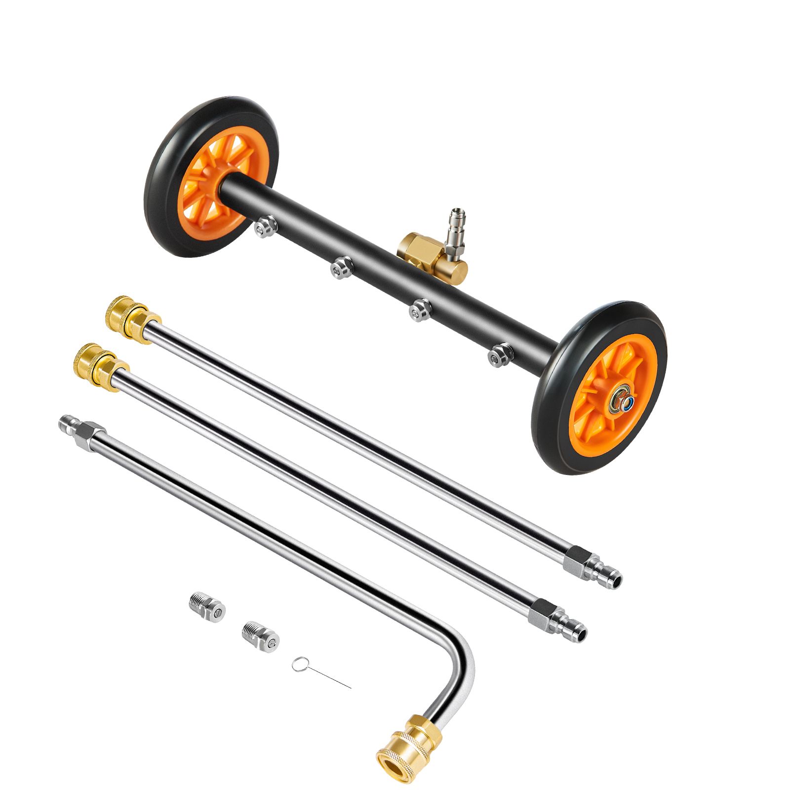 16" Edelstahl-hochdruckreiniger, Max. 4000 Psi, 4 Düsen, 2 Verlängerungen, Einstellbarer Winkel Für Terrasse, Einfahrt Und Boden.