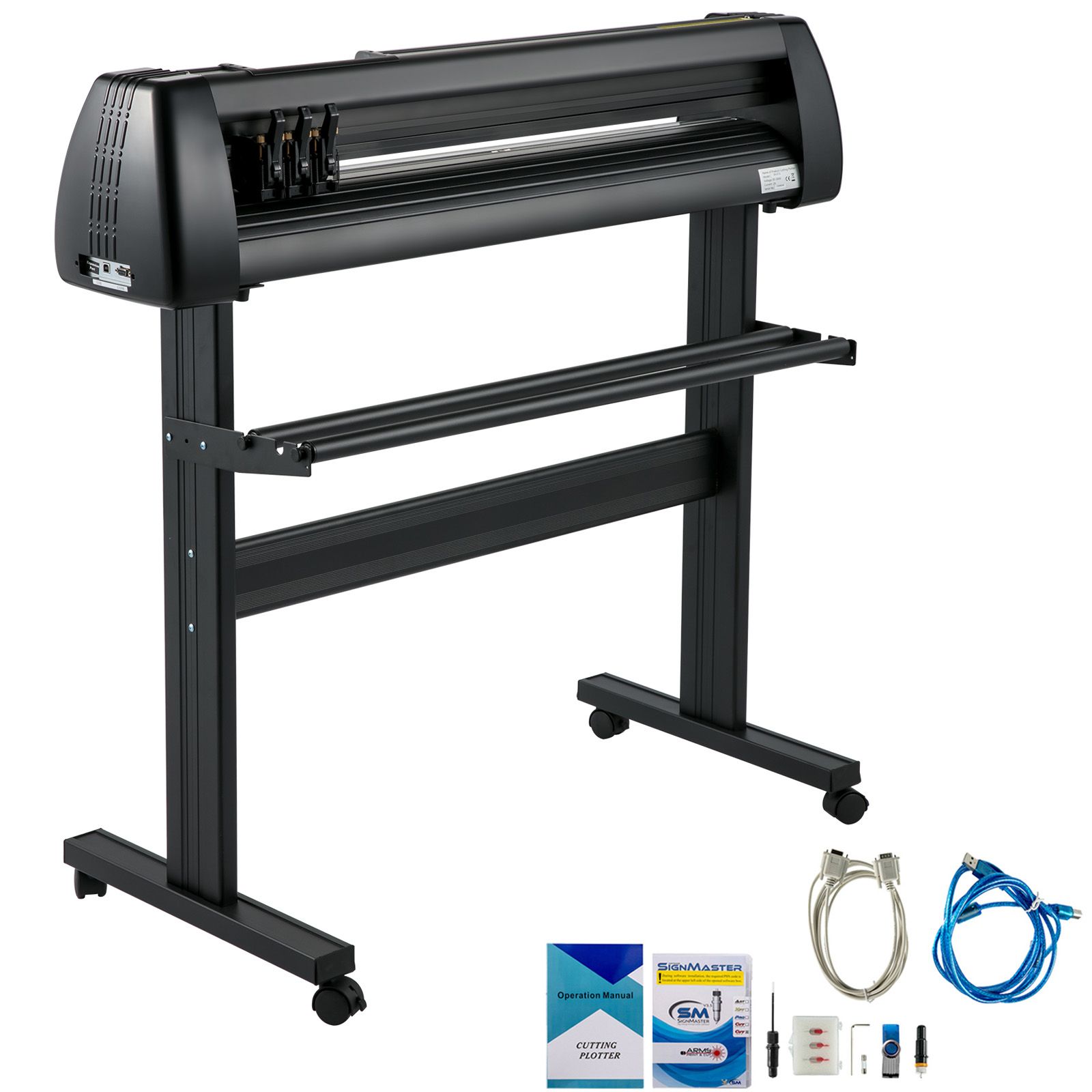 71 Cm Vinylschneider, Schneideplotter Mit Signmaster-software, Einstellbarer Geschwindigkeit Und Kraft, Lcd-bildschirm, Windows-kompatibel, Komplettset Mit 3 Klingen Und Zubehör.