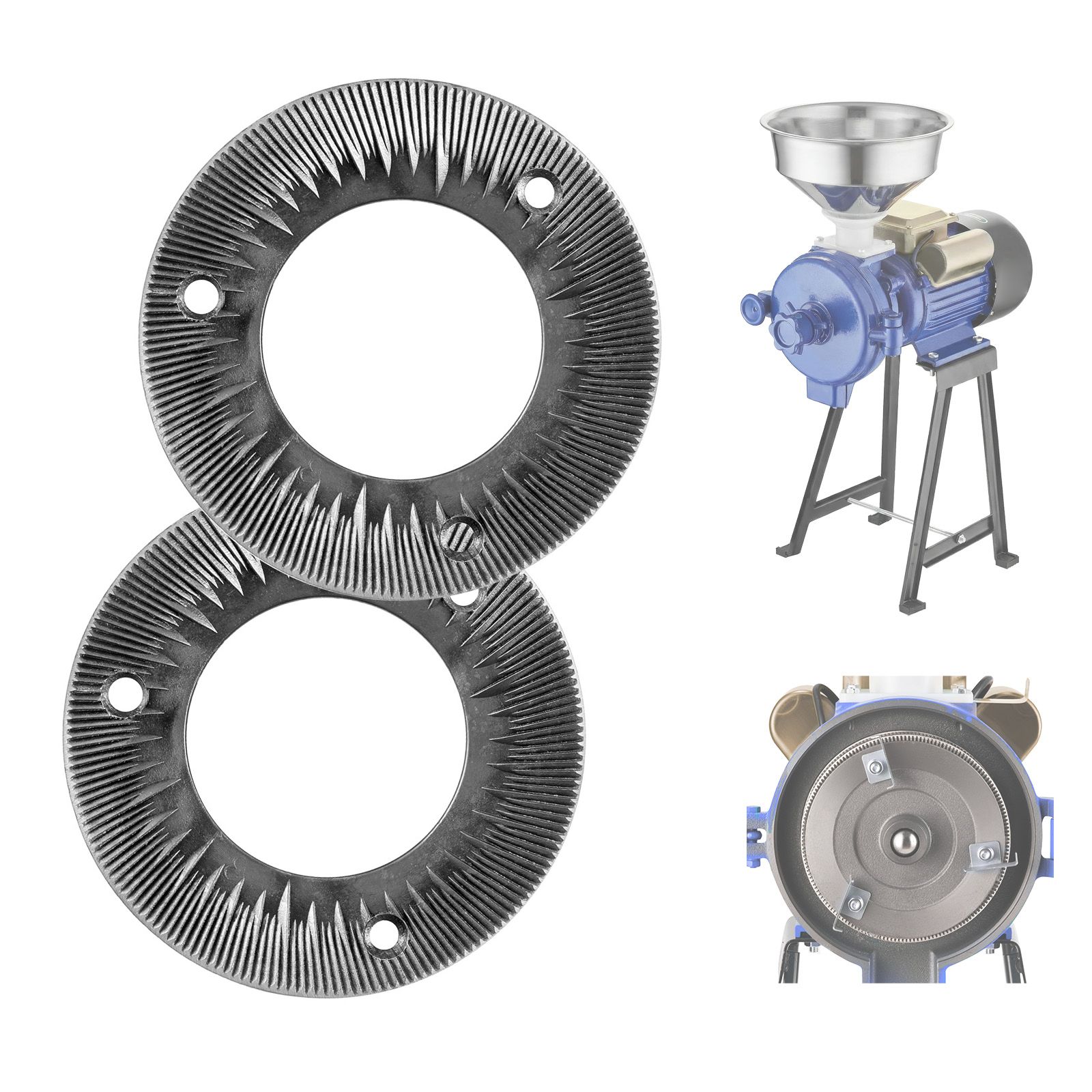 Ersatzmahlscheiben Für Elektrische Getreidemühle, 2 Stück Aus Gusseisen, Kompatibel Mit Gm-001/002/003, Für Mais Und Gewürze, Zum Trockenmahlen.