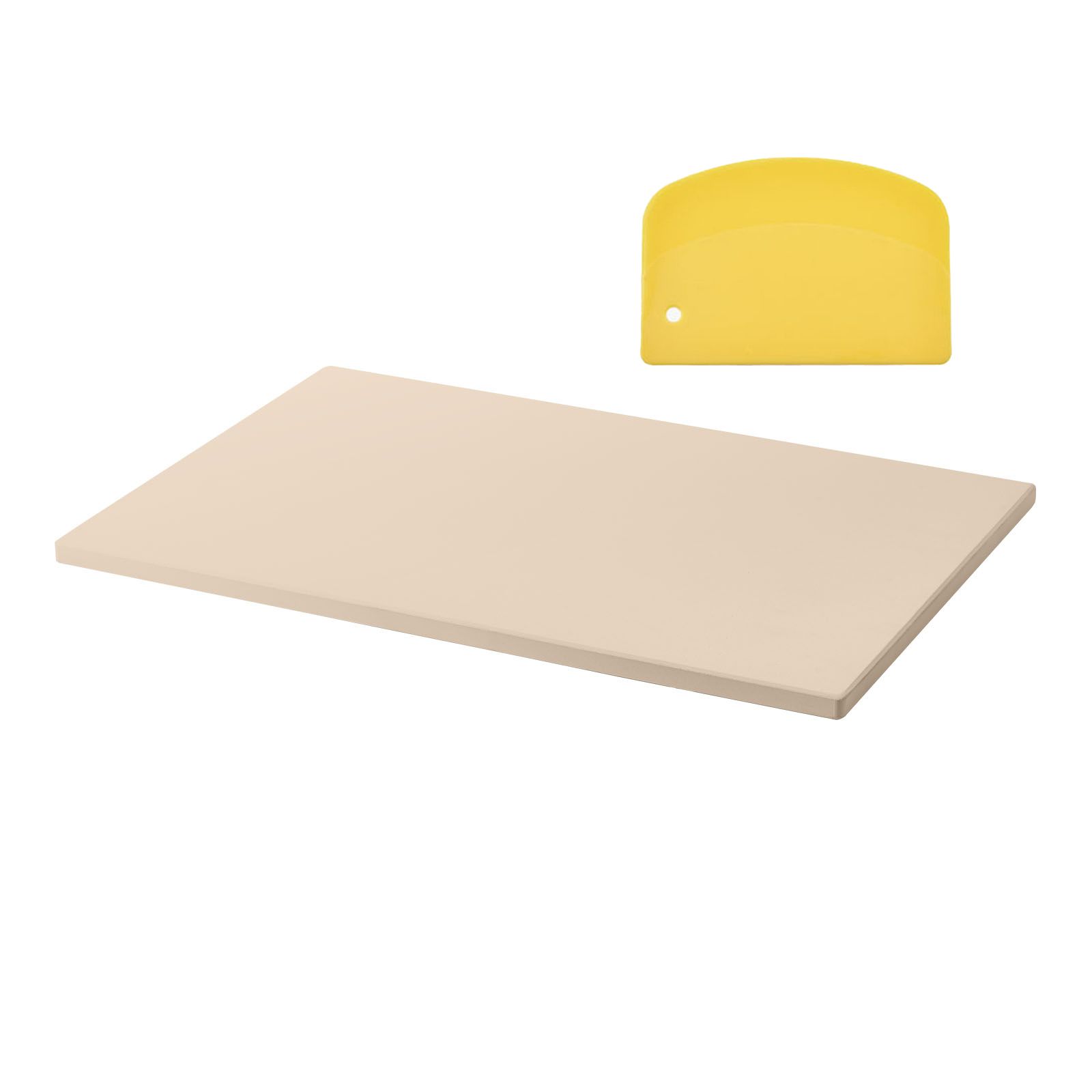 Cordierit-pizzastein, 508 X 355 Mm, Rechteckig, 17 Mm Dick, Mit Pp-schaber, Hitzebeständig, Für Backofen, Brot- Und Pizzabacken, Grillen.