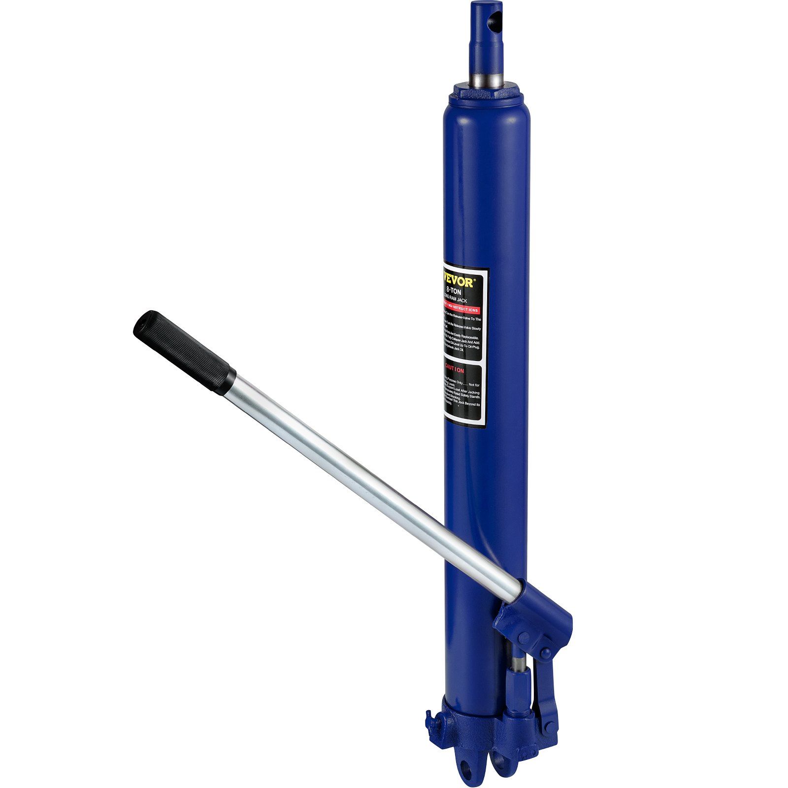 8t Langhub-hydraulikzylinder, Einkolbenpumpe, Gabelkopf, Für Werkstattgabelstapler, Motorheber, Blau.
