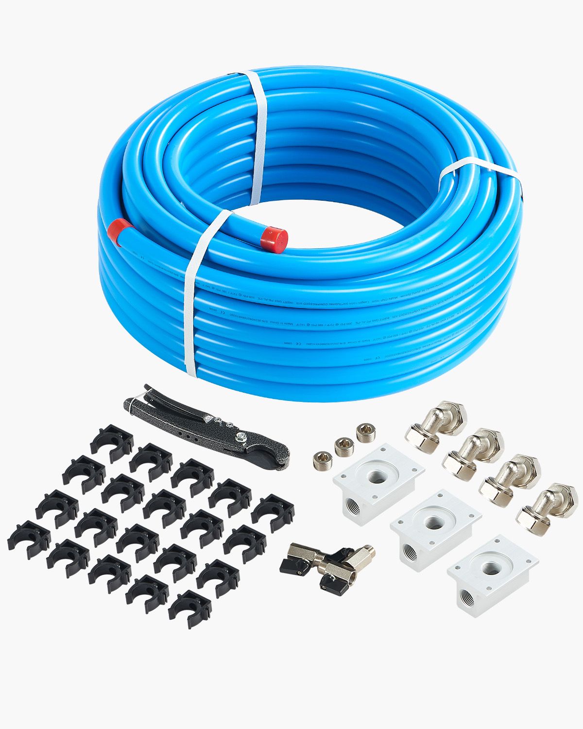 Druckluftleitungssatz 30 M X 19 Mm, Hdpe-aluminium, Wasserdicht, Druckbeständig, Einfache Installation, Für Garage Und Werkstatt, Blau.