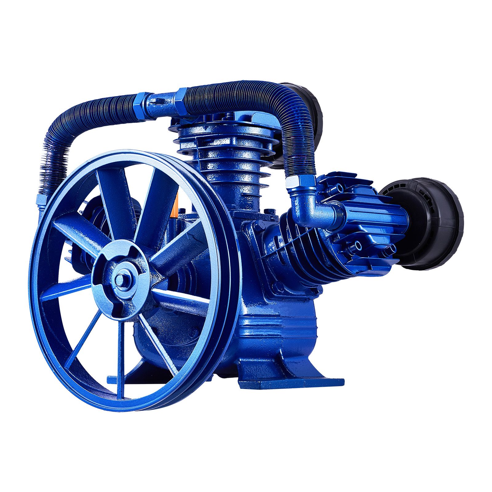 Luftkompressor-pumpenkopf, 10 Ps, 17,5 Cfm Bei 90 Psi, 3 Zylinder, Ölgeschmiert, Zweistufig, Gusseisen, V-förmig, Ersatzteil, Maximaler Druck 185 Psi