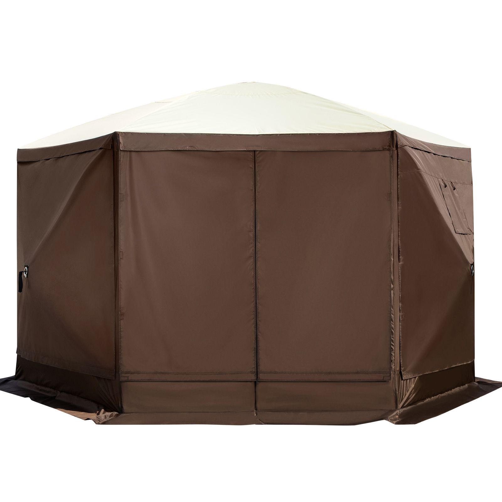 12x12 Fuß Großes Campingzelt, 6 Seiten Mit Moskitonetz, Tragbares Pop-up-zelt Mit Tragetasche Und Heringen, Ideal Für Garten Und Outdoor-aktivitäten