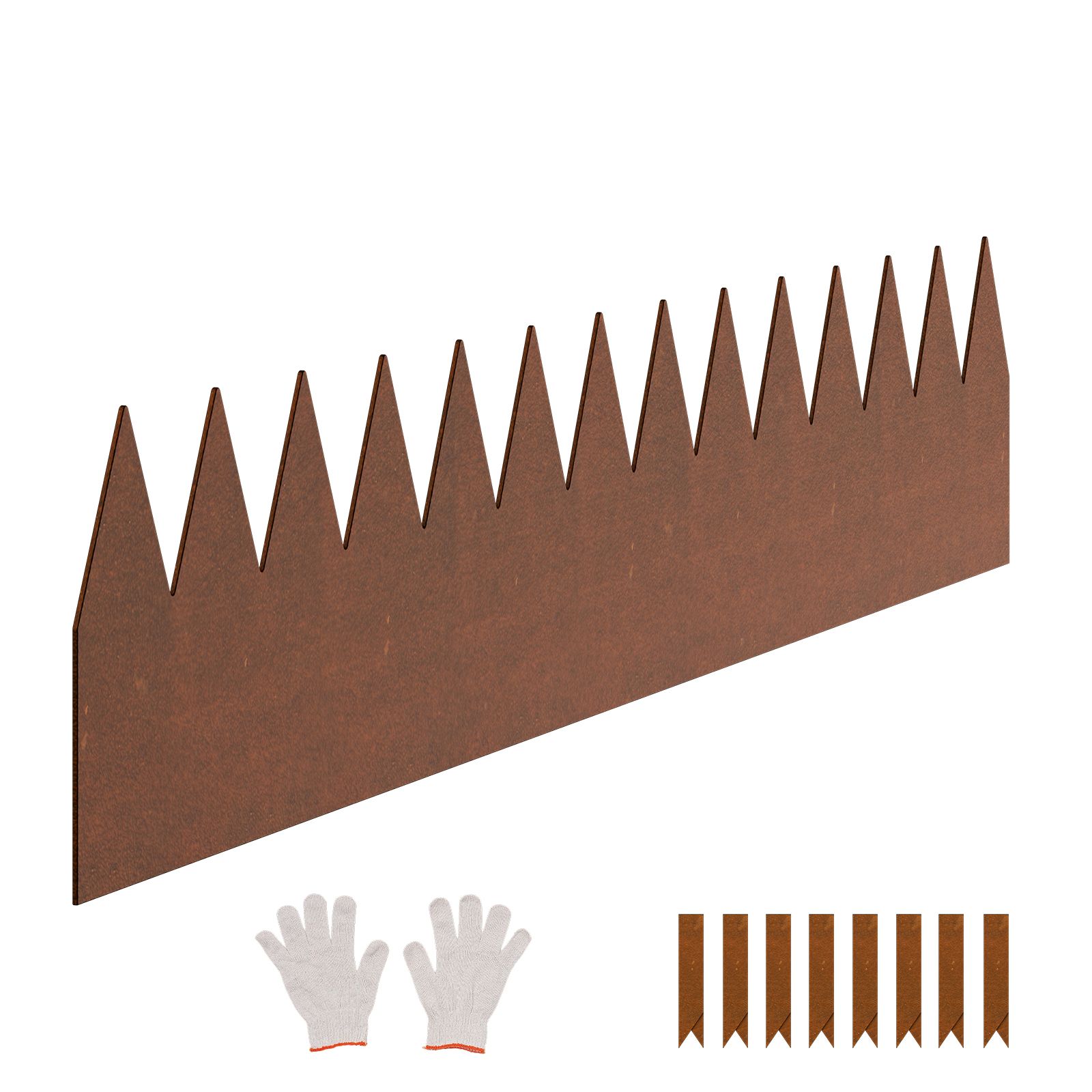 Stahl-garteneinfassung, 6 Stück À 40 X 6 Cm, Wetterfest Und Rostfrei, Flexibel Für Wege Und Beete, Langlebig Und Robust