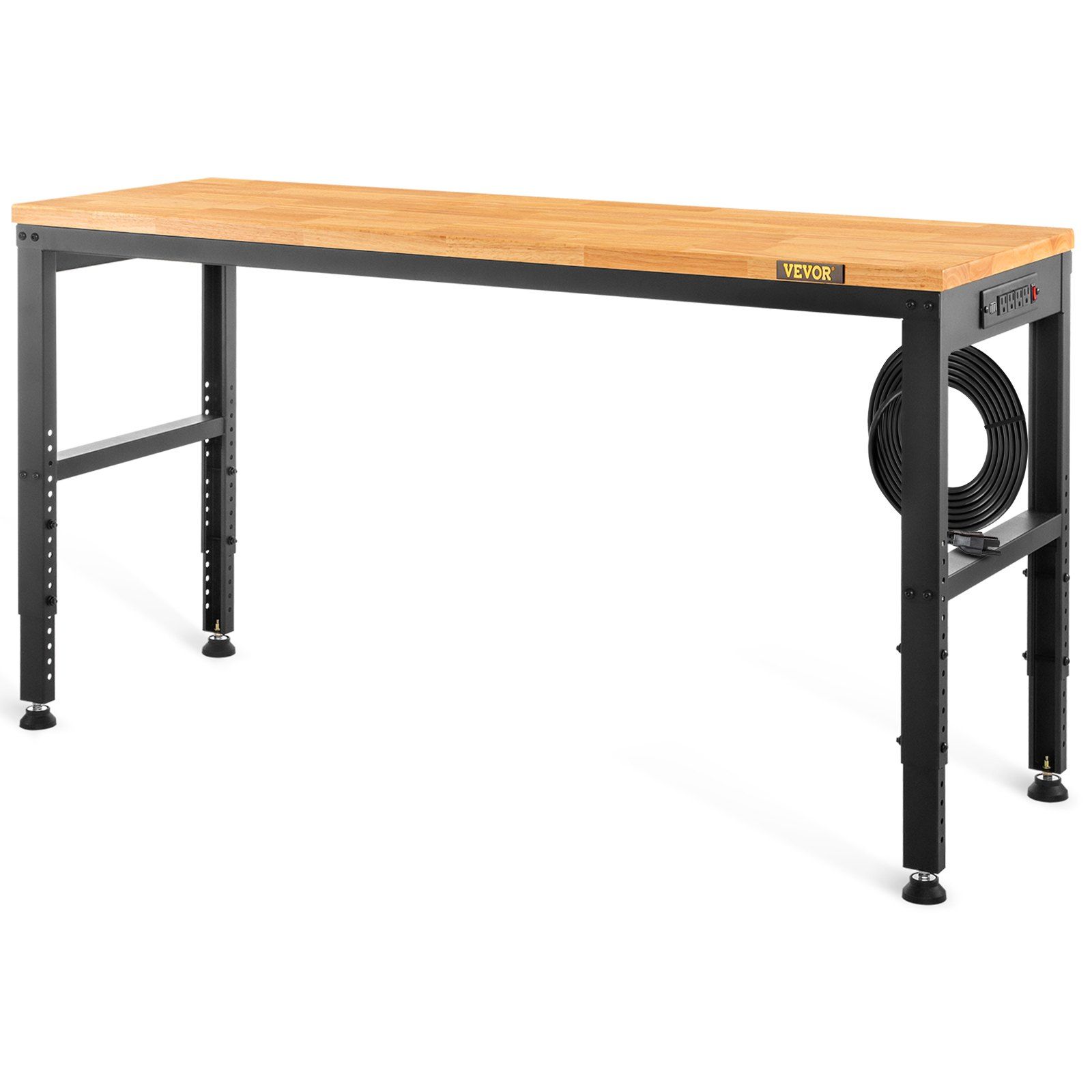 Höhenverstellbare Werkbank, 121,9 Cm B X 50,8 Cm T, Mit Integrierter Steckdose.