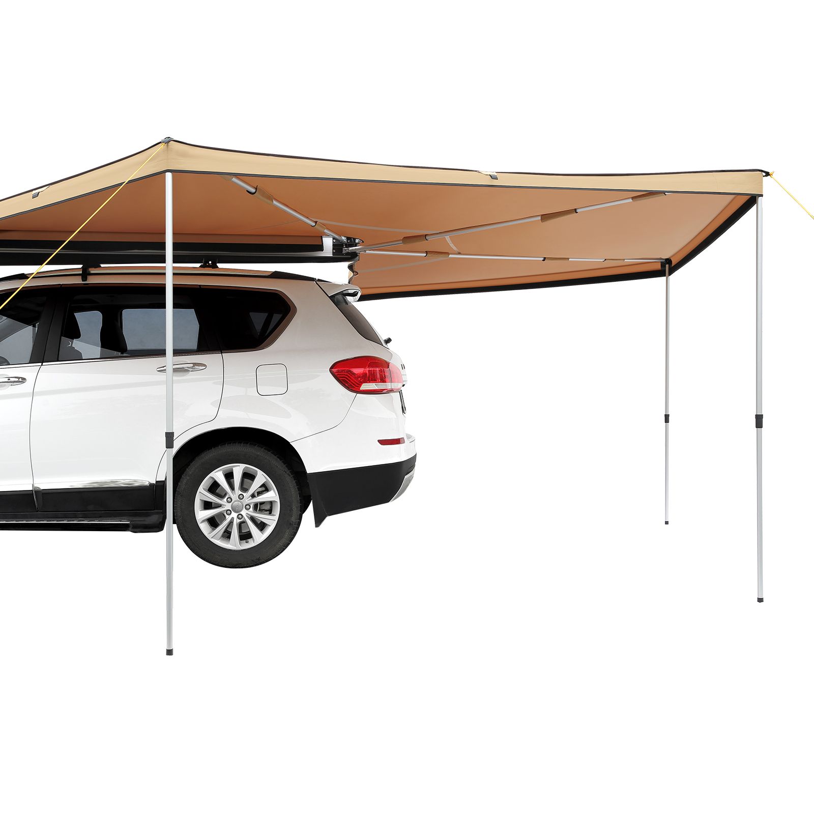 270° Seitliches Sonnensegel, 2,5 M Höhe, Einziehbare Automarkise, Pu3000 Wasserdicht, Uv50+ Schutz, Mit Wasserdichter Aufbewahrungstasche, Geeignet Für Lkw, Suv, Van, Wohnmobil.