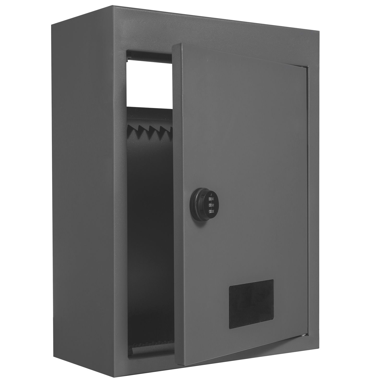 Robuster Briefkasten Aus Stahl, 2,8-7,9"-kombinationsschloss, Abmessungen 12,5 X 6,3 X 16,9 Cm, Dunkelgrau.
