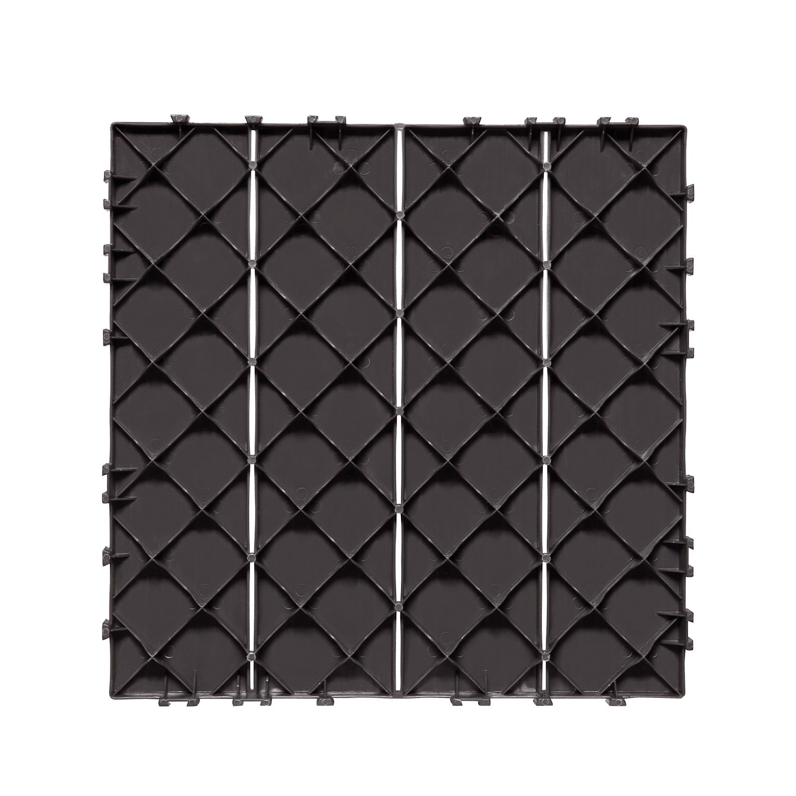 Verbund-terrassenfliesen, 36er-pack, 29,5 X 29,5 Cm, 3,3 M², Wasserfester Kunststoff Für Den Außenbereich, Bodenbelag Für Terrasse, Pool, Balkon, Dunkelbraun