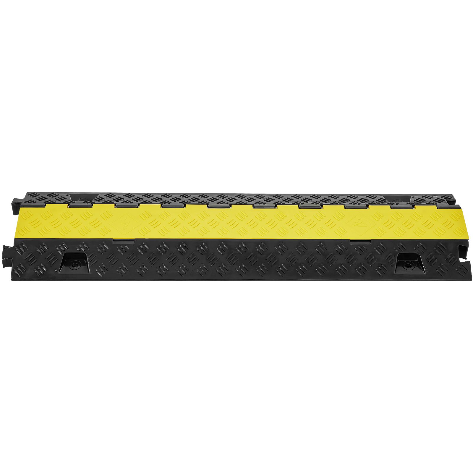 2-kanal-kabelschutz, 91,8 X 25 X 4,3 Cm, Belastbarkeit 9979 Kg/achse, Robustes Tpu, Klappbare Tpr-abdeckung, Für Einfahrten Und Fahrzeugdurchfahrten.