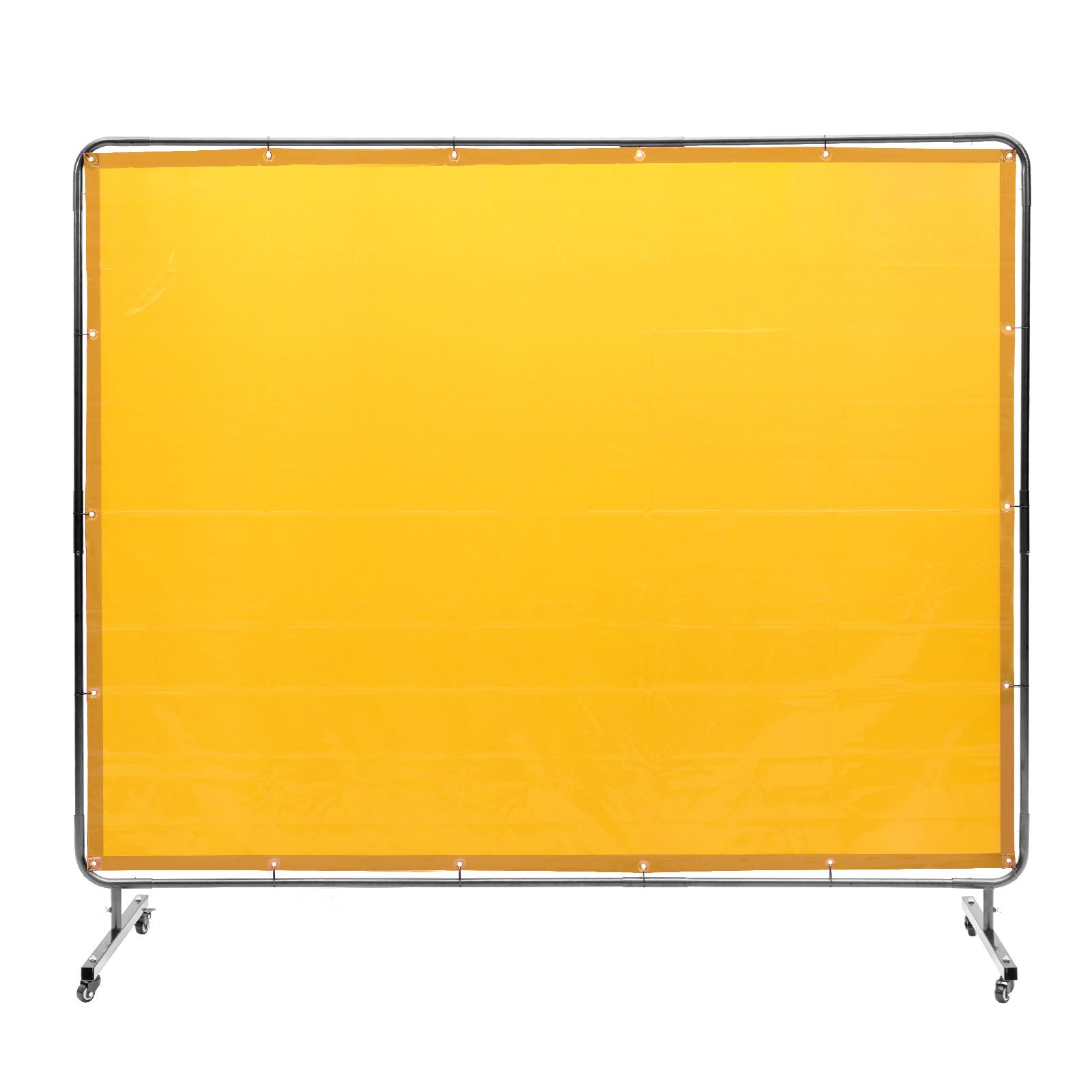 Schweißschutzwand Mit Rahmen, 6' X 8', Feuerhemmendes Vinyl, Mobiler Schutz Auf 4 Lenkrollen (2 Davon Gebremst), Für Industrielle Werkstätten.
