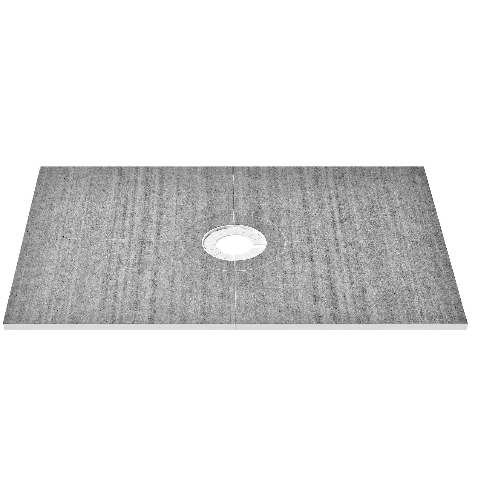 Duschwannen-set, 1219 X 1828 Mm Mit 160 Mm Mittelablauf, Leichte Eps-montage, 2 Dichtungen Inklusive, Integriertes Gefälle Für Das Badezimmer