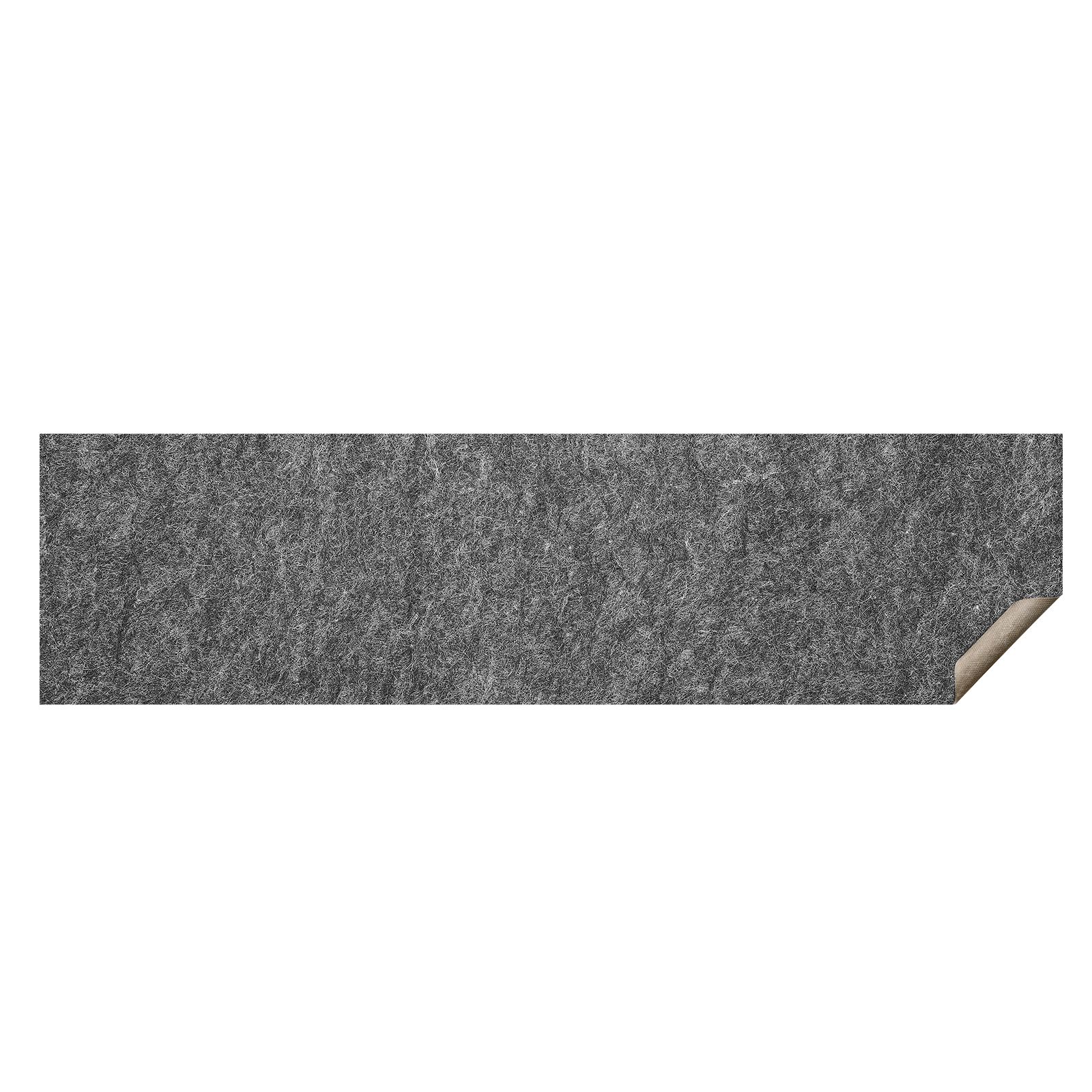 Rutschfeste Unterlage, 2'X8' (tatsächlich 7,87') - 1/4" Dick, Doppelseitiger Polyesterfilz + Latex, Grau, Für Hartböden, Fläche 1-2 M²
