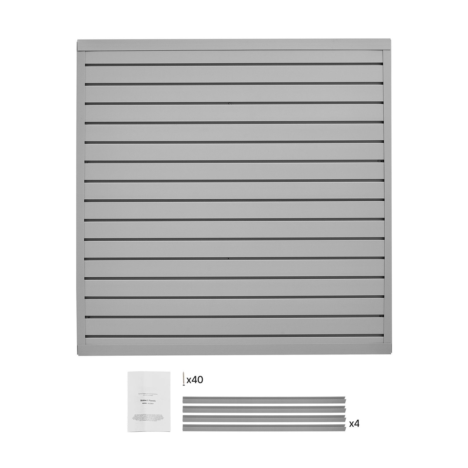 4x4 Fuß Große Pvc-lamellenwandplatte, Grau, Modulares Design, Einfache Montage Durch Verbindungsstruktur Und Individuelles Zuschneiden, Ideal Für Lagerung Und Präsentation.