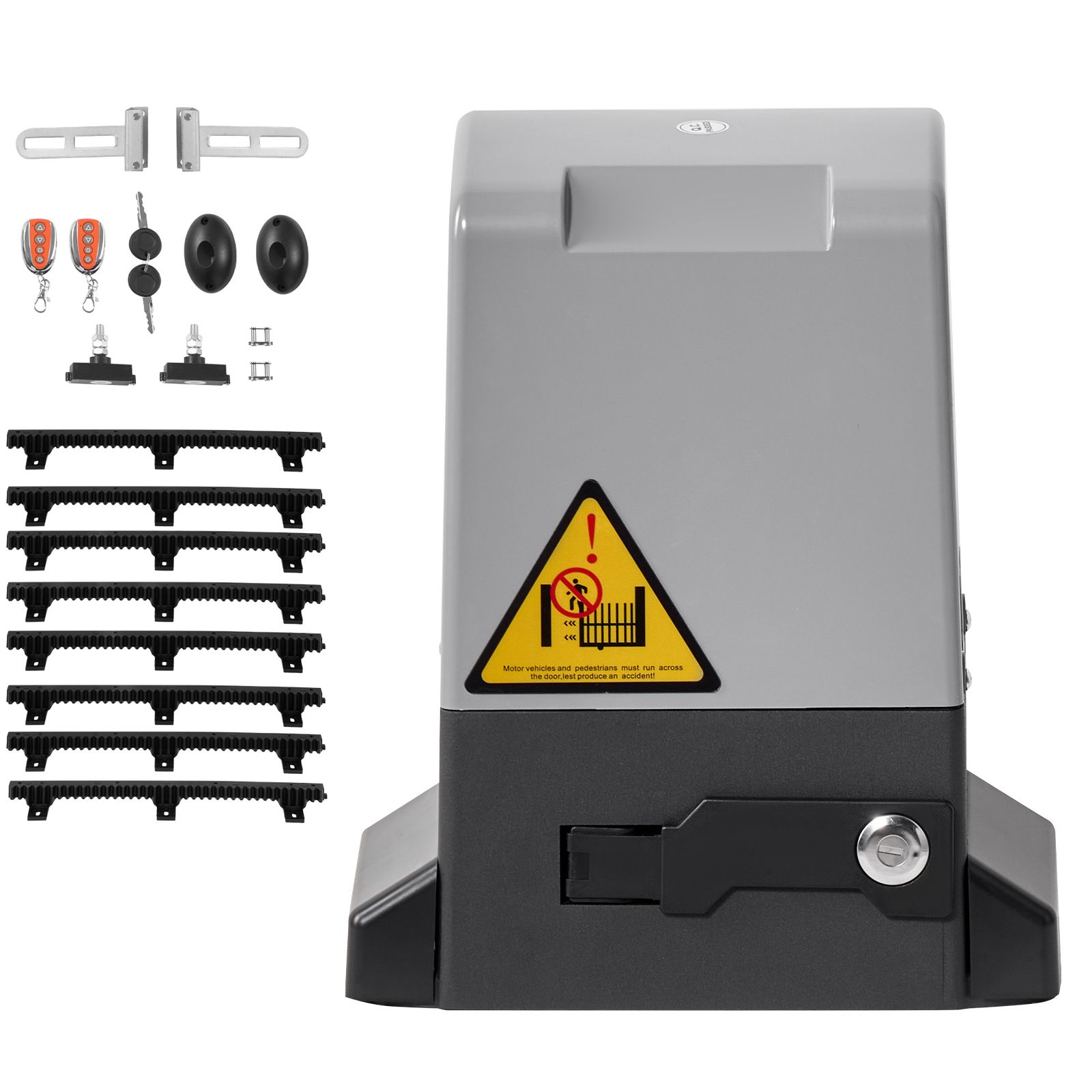 Automatischer Toröffner 280w, Schiebemotor Für Tore Bis Zu 25m Und 816kg, Mit Nylon-zahnstange, Infrarotsensor Und 2 Fernbedienungen.