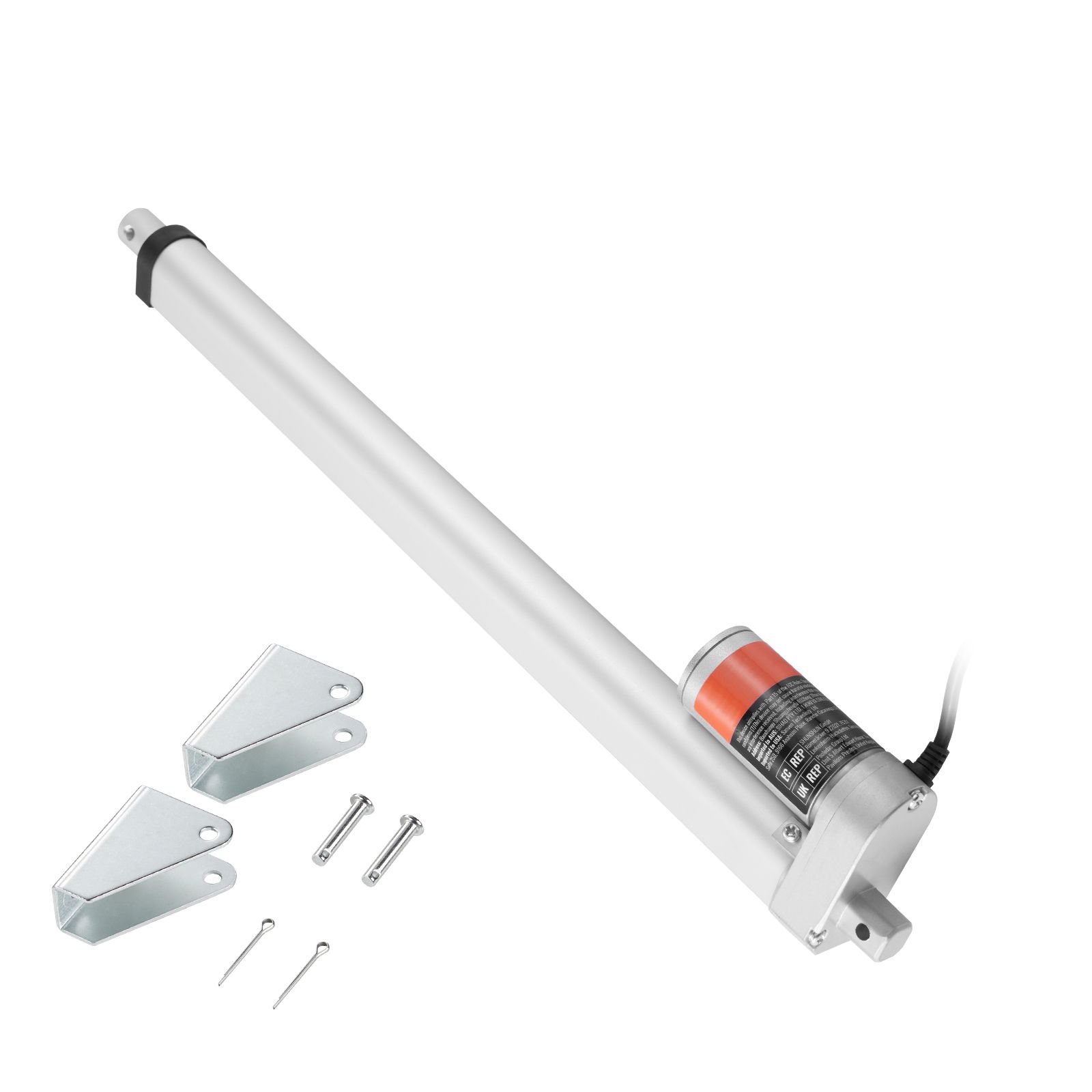 Elektrischer Stellantrieb, 12 V, 40,6 Cm, Tragfähigkeit 1500 N, Geschwindigkeit 5 Mm/s, Schutzart Ip54