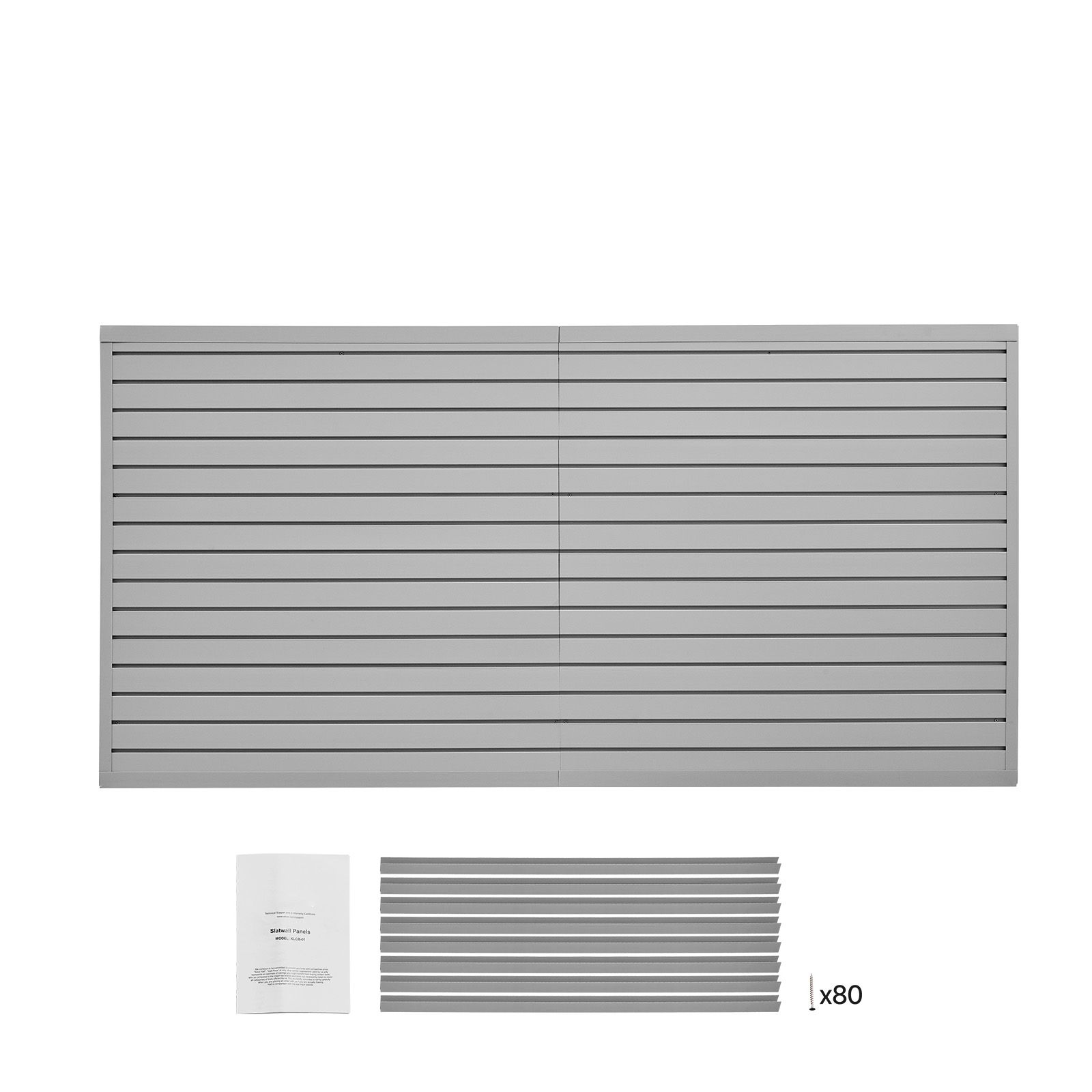 8x4 Fuß Graue Pvc-lamellenwandpaneele, Mit Zubehör, Einfache Montage, Steckverbindung, Zum Selberschneiden, Zur Aufbewahrung Und Präsentation.