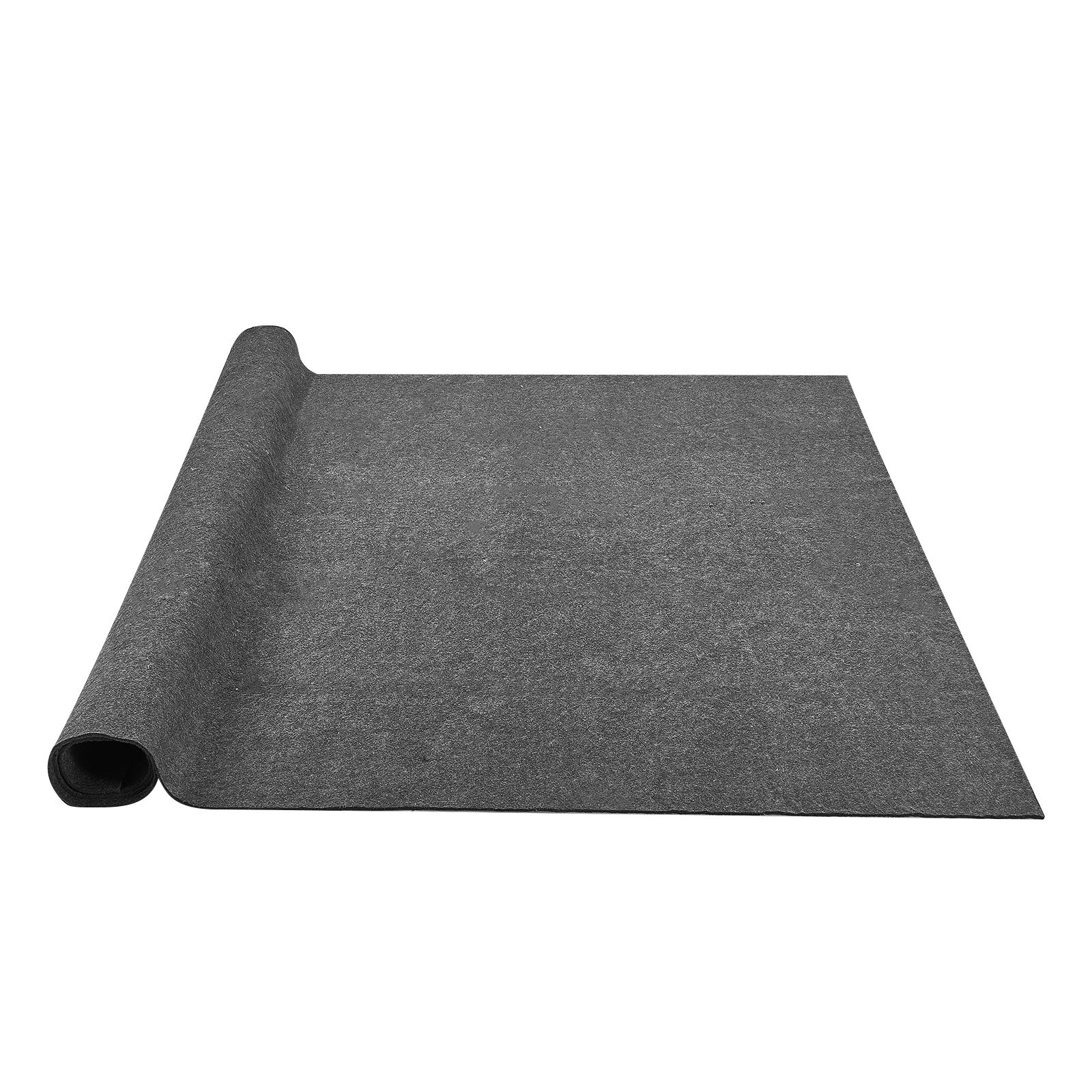 Geräuscharme, Weiche Und Schützende Antirutschmatte, 9 X 12 Fuß, 1/4 Zoll Dick, 100 % Polyesterfilz, Grau, Erstklassiger Komfort Für Alle Bodenarten.