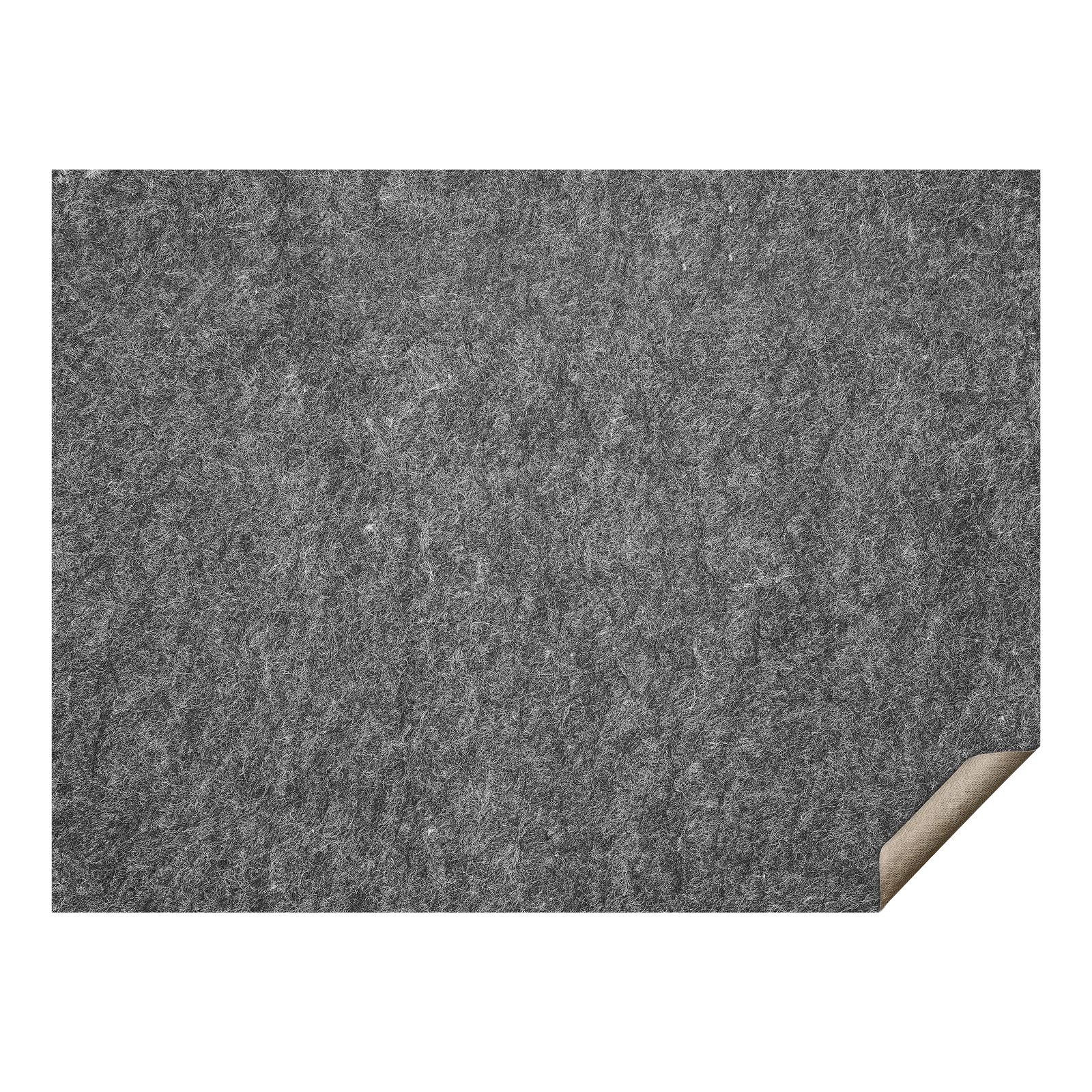 Rutschfeste Matte 9x12 Fuß, Dicke 6 Mm Schutzpolsterung, Doppelseitige Oberfläche Aus Polyesterfilz Und Latex, Grau, Geeignet Für Alle Bodenbeläge, 10-11 M².