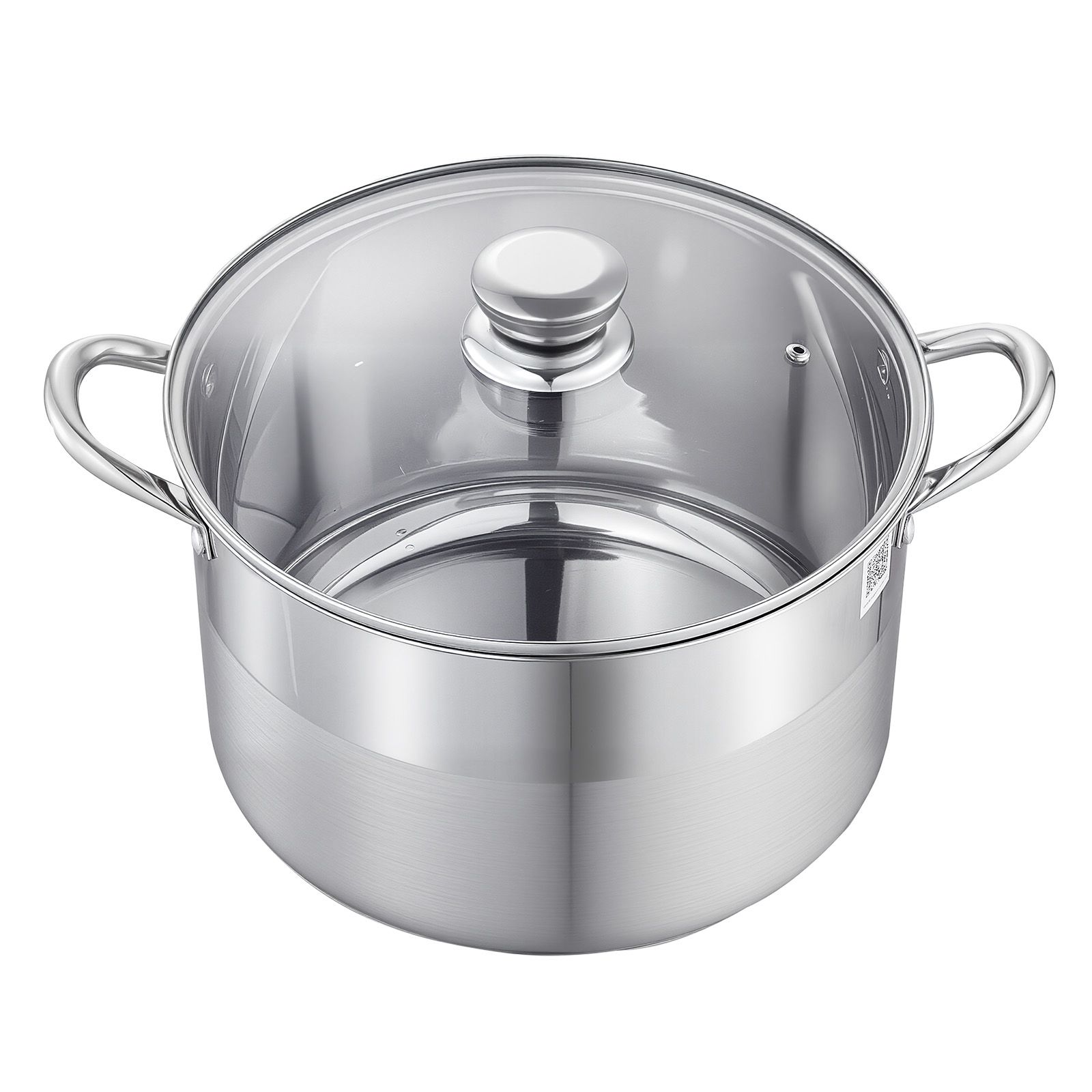 11,4-liter-edelstahl-kochtopf Mit Glasdeckel, Frei Von Pfoa Und Pfas, Geeignet Für Gas-, Induktions- Und Elektroherde, Ideal Für Suppen, Eintöpfe Und Pasta.