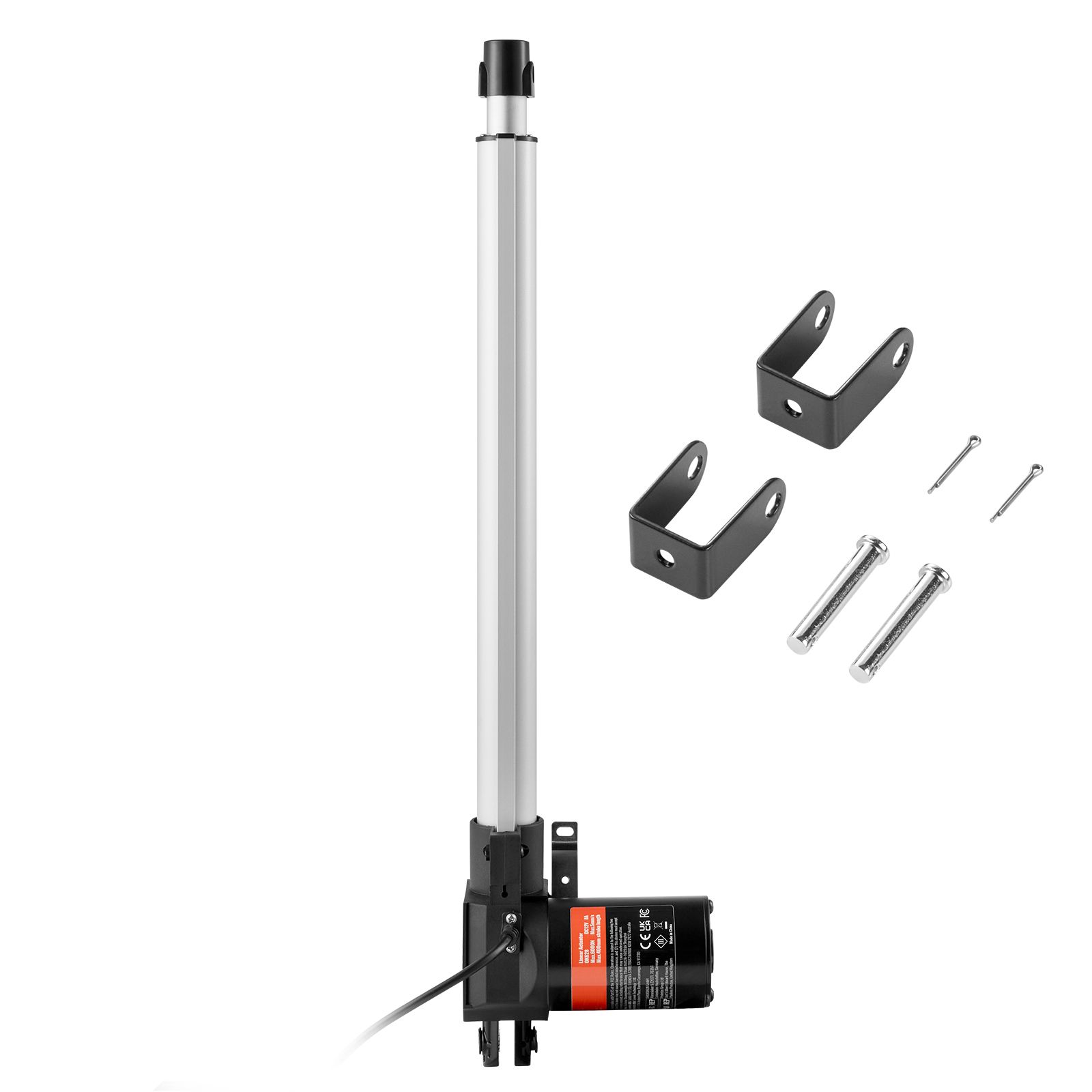 Elektrischer Stellantrieb, 12 V, 40,6 Cm, Tragfähigkeit 6000 N, Geschwindigkeit 0,5 Cm/s, Schutzart Ip44