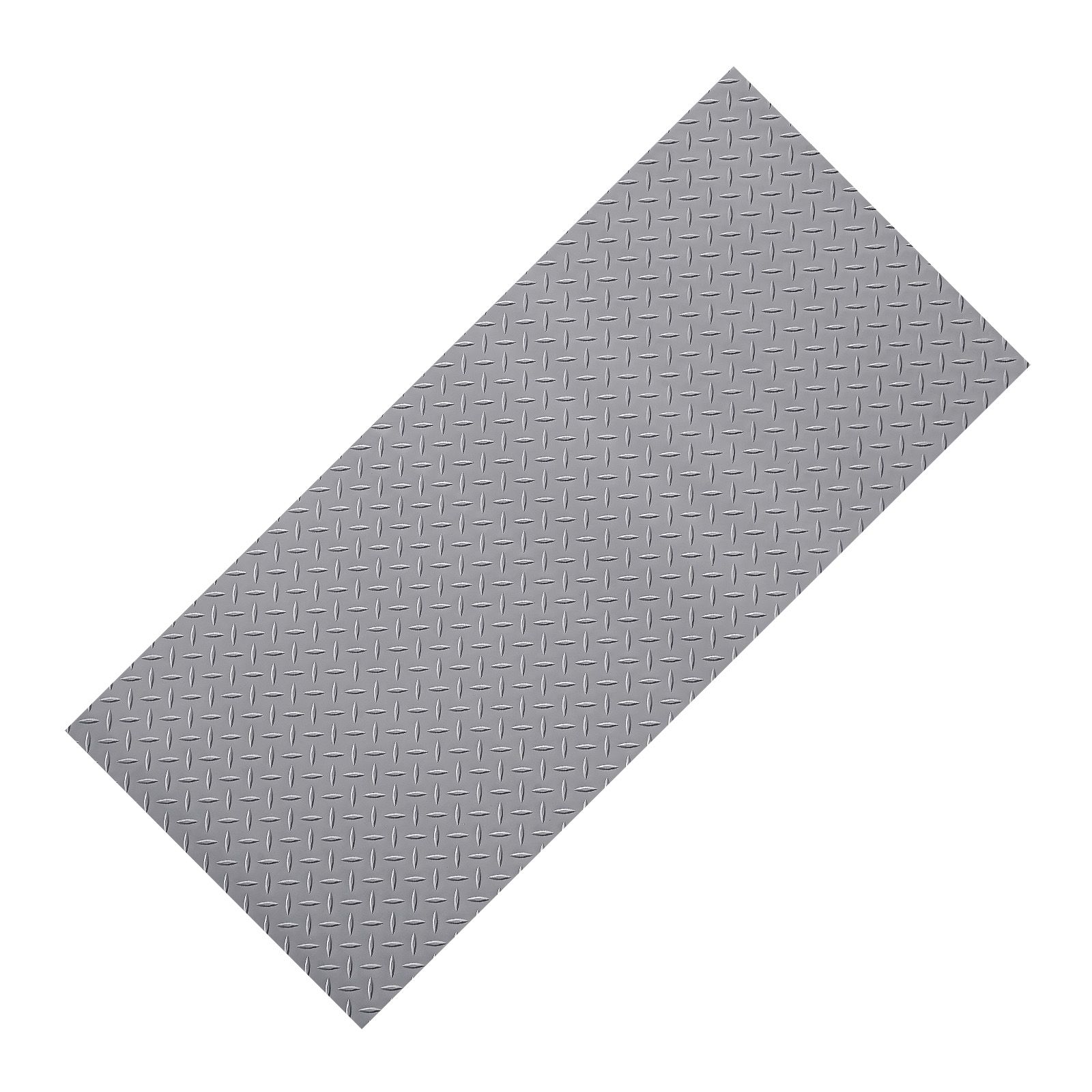 Garagenbodenmatte, Rolle, 2,28 X 5,2 M, 2,2 Mm Dicke Pvc-bodenmatte, Rutschfestes Rautenmuster, Leicht Zu Reinigen, Mit Doppelseitigem Klebeband, Silbergrau.