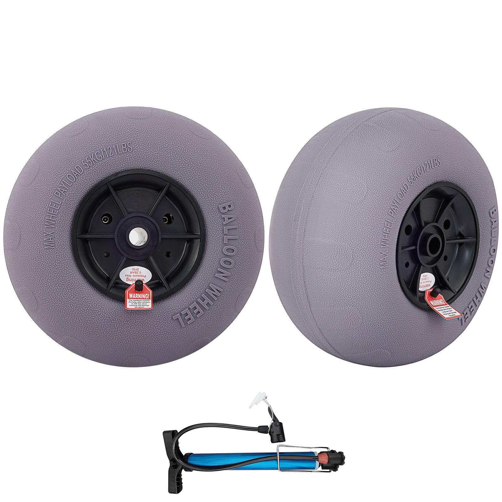 Strandwagenräder, 33 Cm Ersatz-sandreifen, Tpu Für Kajak- Und Kanuwagen, Inklusive Kostenloser Luftpumpe, 2er-pack