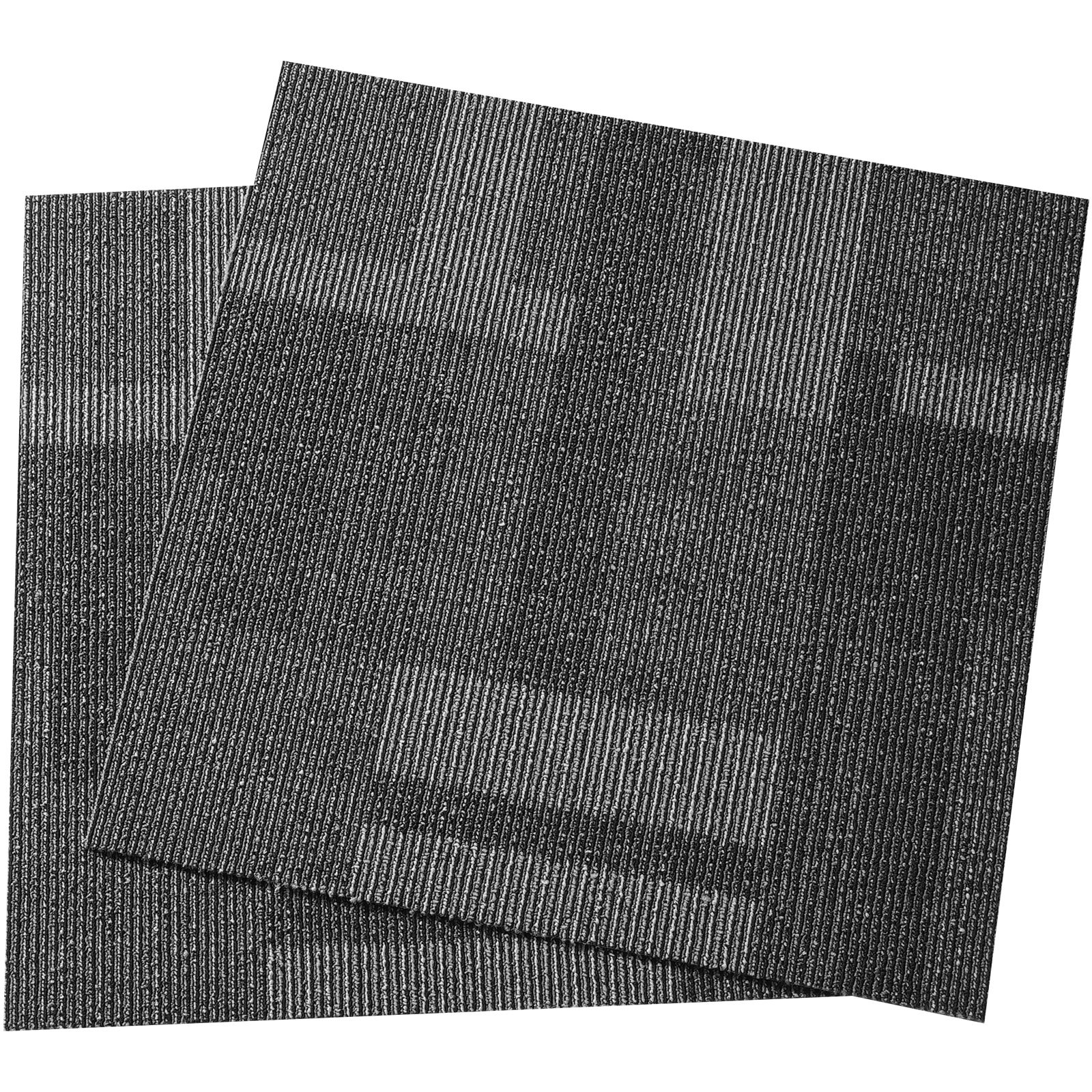 Wiederverwendbare Teppichfliesen 60x60cm Mit Integriertem Schaumstoff, Einfache Selbstverlegung Für Schlaf- Und Wohnzimmer (24 Stück, Grau Gemischt)