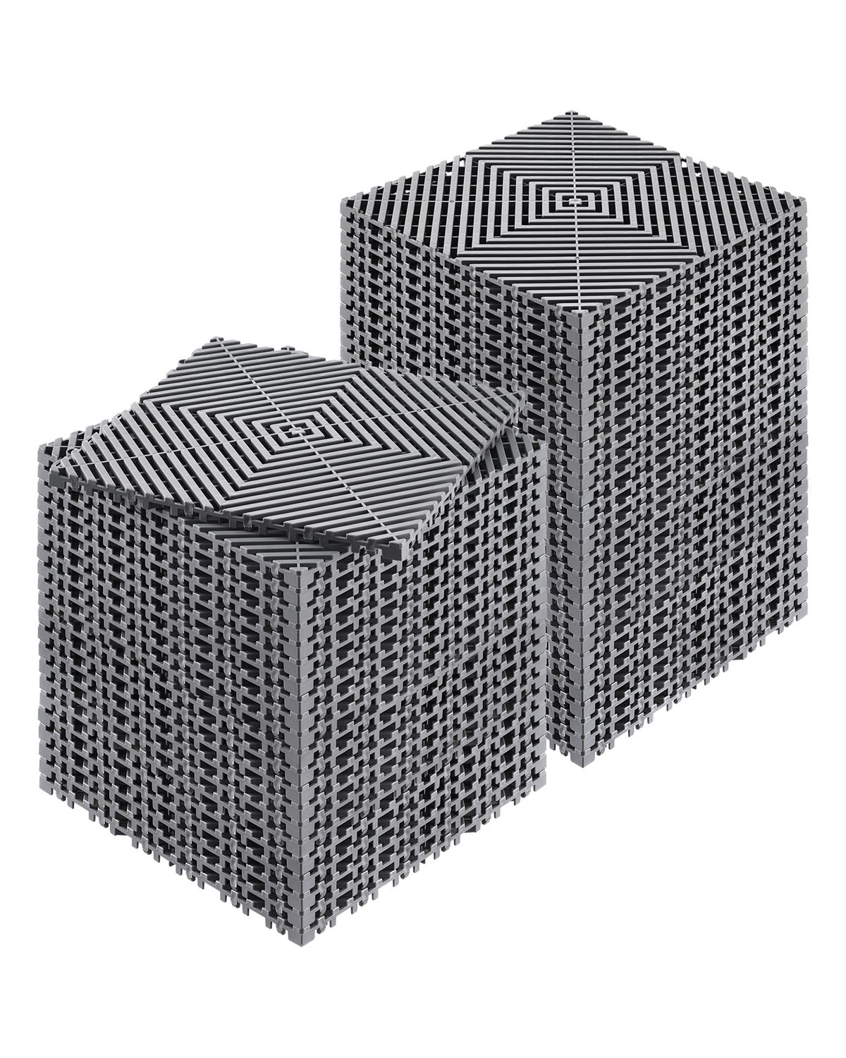 12x12-zoll-verbund-drainagefliesen, 50 Stück, Graue, Rutschfeste Pp-bodenmatten, Für Garage, Garten, Küche Und Außenbereich