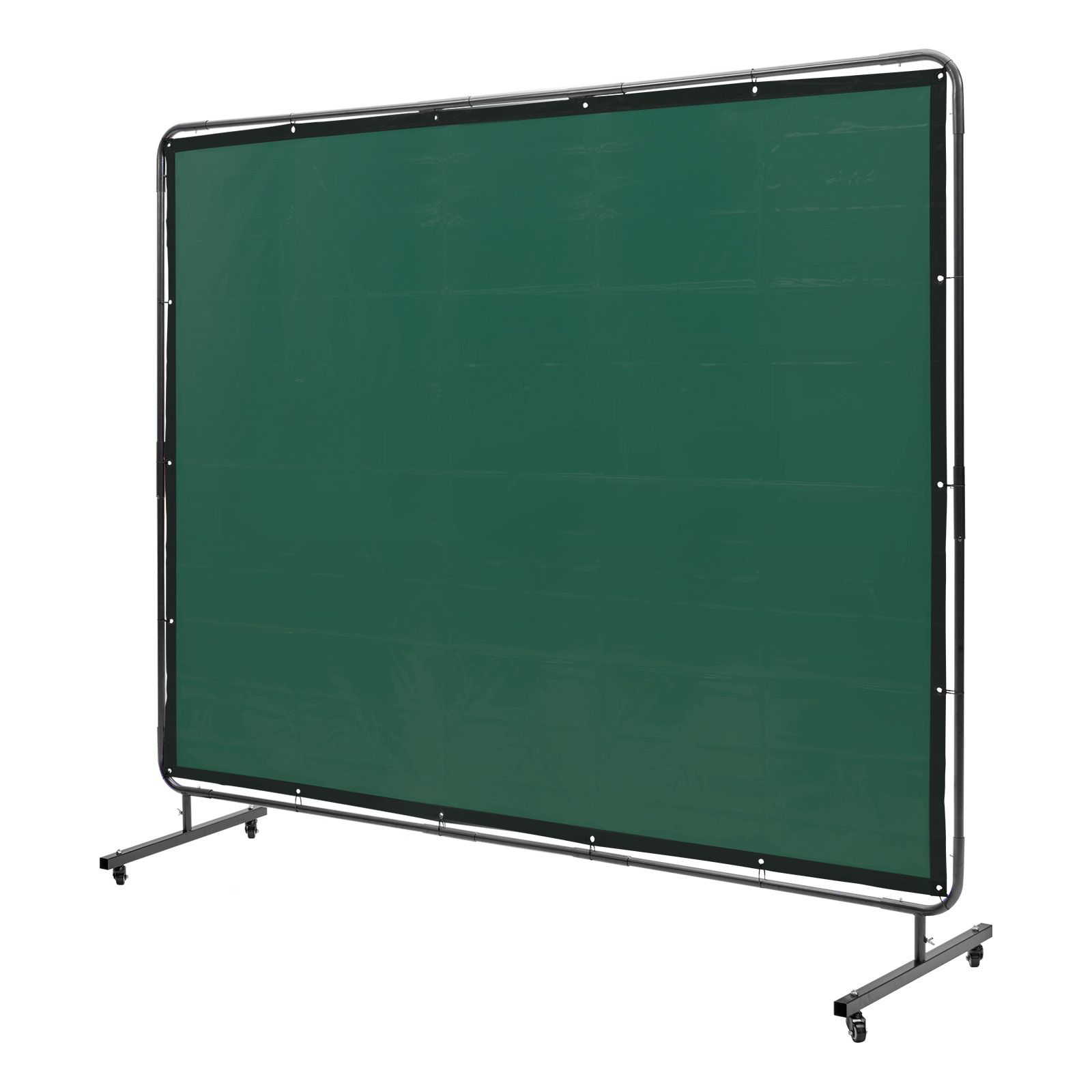 Schweißschutzwand Mit Rahmen, 1,83 X 2,44 M, Schwer Entflammbares Vinyl, 4 Lenkrollen (2 Mit Bremsen), Mobil Und Professionell Für Werkstatt/industrie, Grün