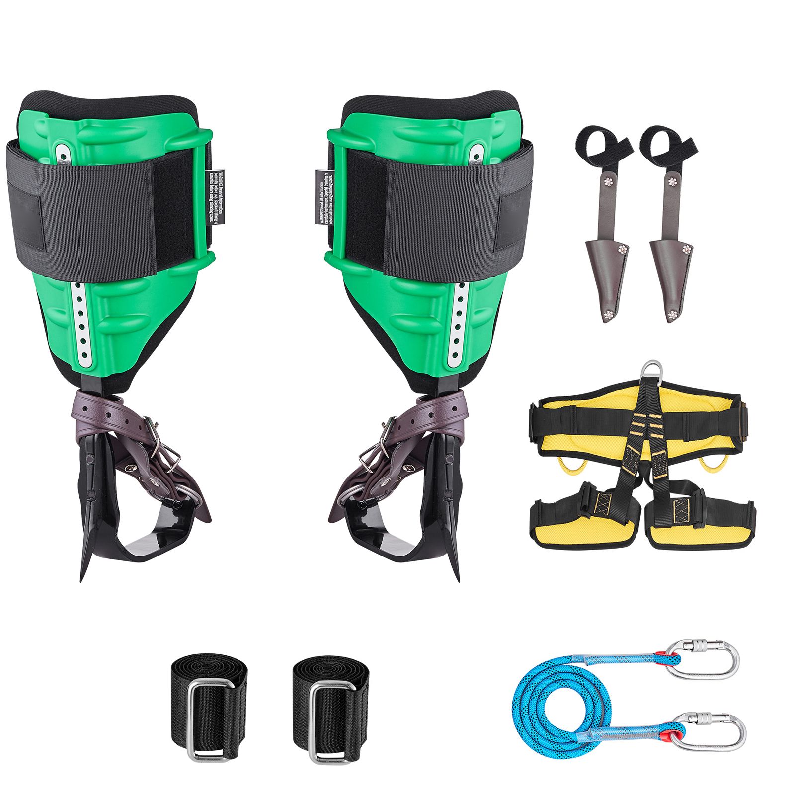 Baumklettergerät Mit Verstellbaren Spikes, Robuster Stahlkonstruktion, Tragfähigkeit 159 Kg, Mit Gurten Und Spikeschutz, Für Baumpfleger, Obstpflücker Und Jäger.