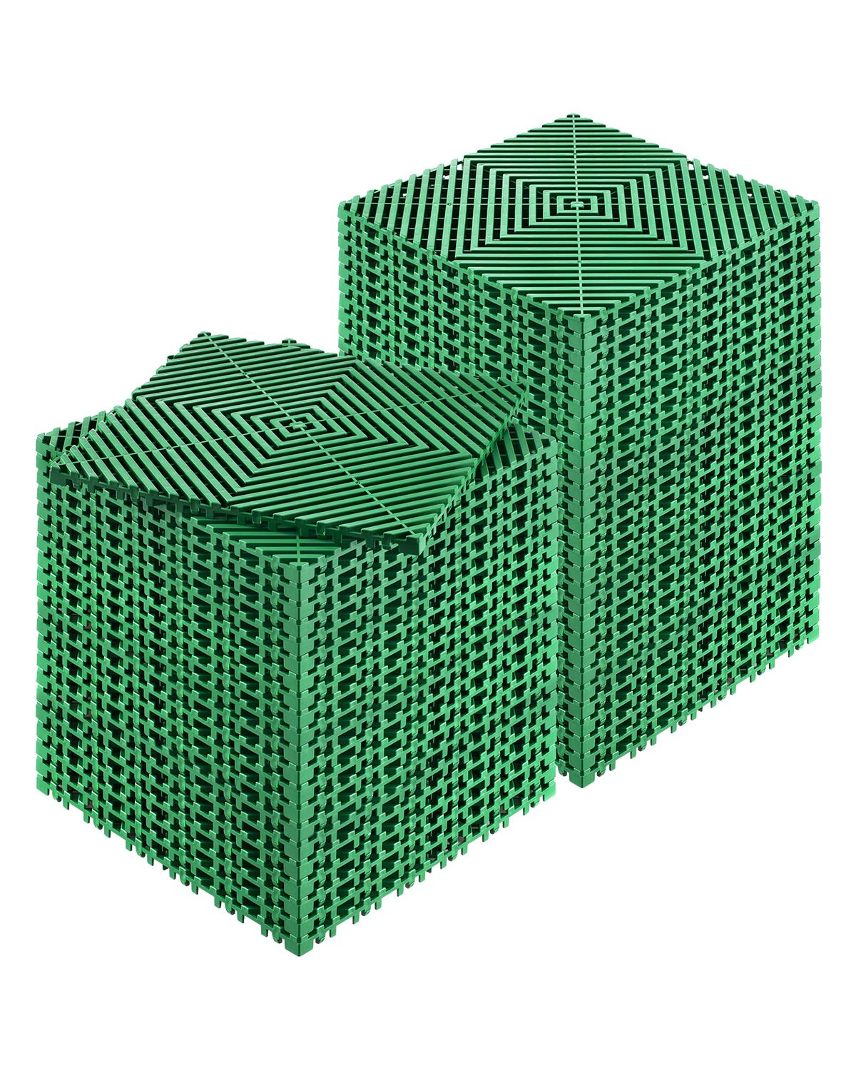 50-teilige Drainagematte, 30 X 30 Cm, Rutschfeste, Ineinandergreifende Bodenfliesen, Grünes Pp, Für Garage, Garten, Küche Und Außenbereich