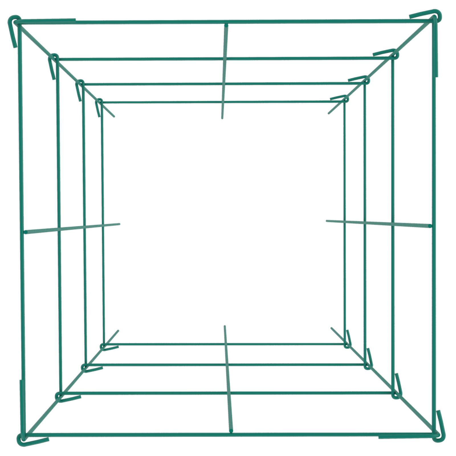 Tomatenkäfig, 14,6 X 14,6 X 39,4 Cm, 6er-set, Quadratische, Grün Pvc-beschichtete Stahlstütze Für Klettergemüse, Pflanzen Und Blumen