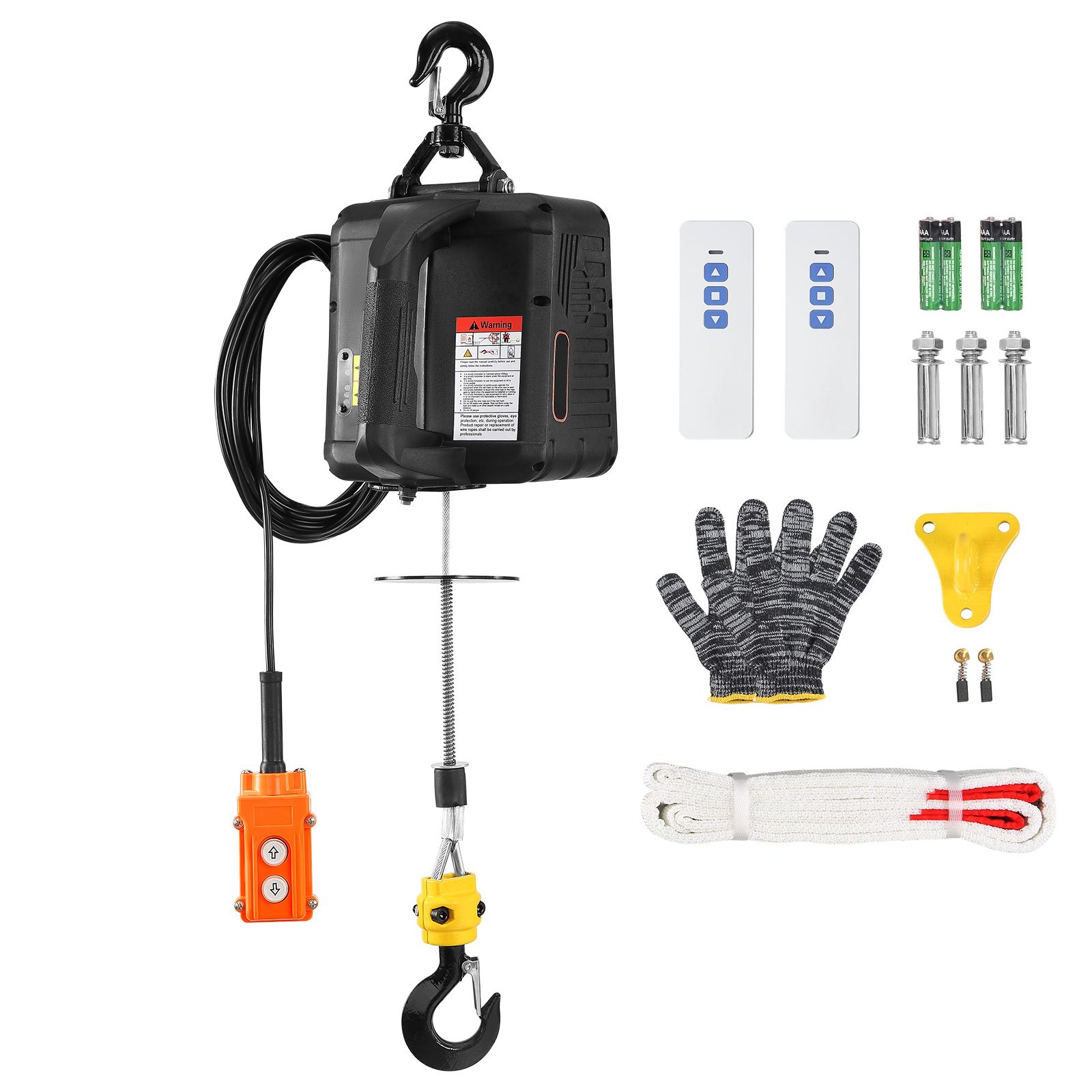 3-in-1 Tragbare Elektrische Seilwinde, 499 Kg, Kabelgebundene Und Drahtlose Fernbedienung
