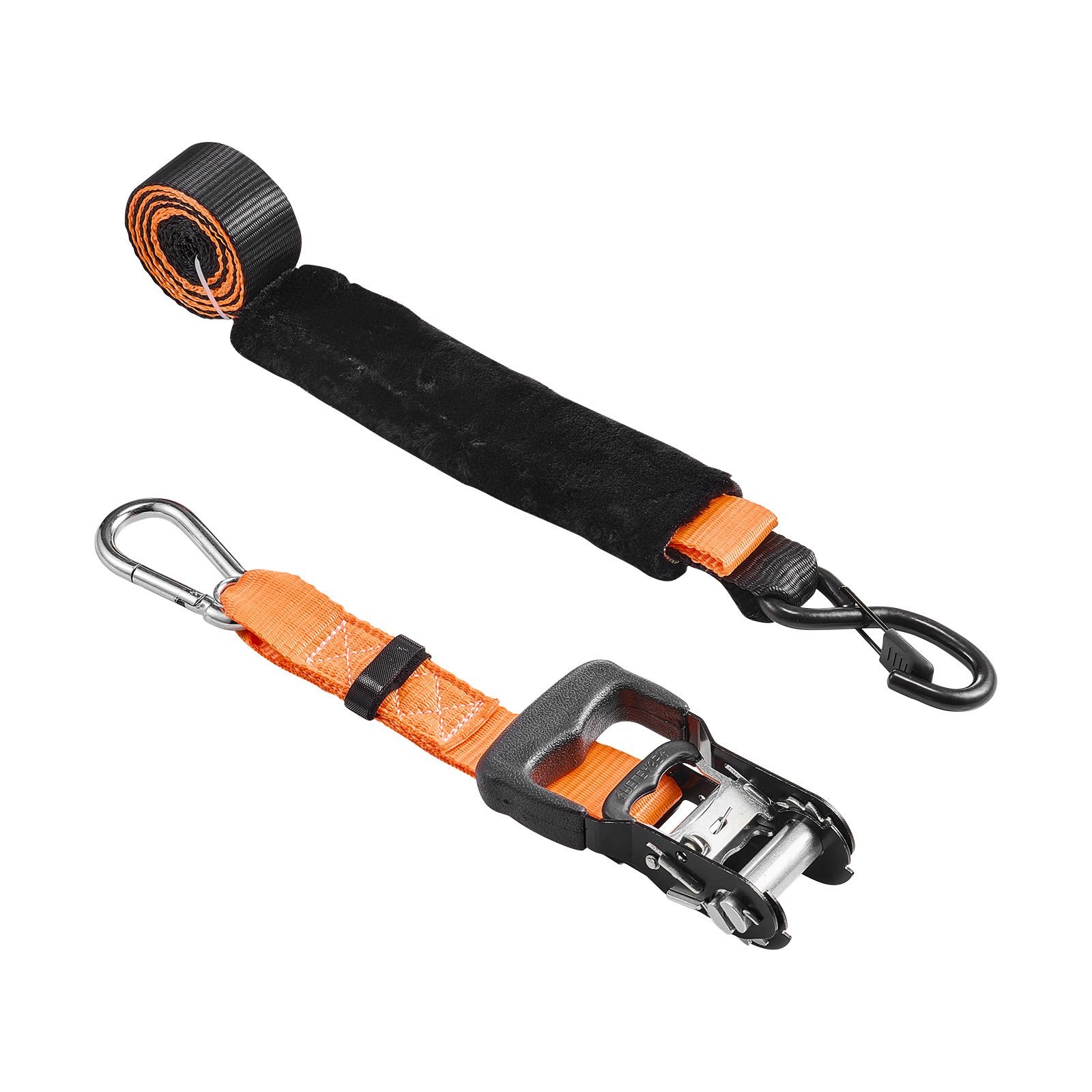 Ratschengurte 38,1 Mm X 1,8 M, Bruchfestigkeit 1100 Kg, Mit Karabinern, Hochbelastbarer Spanngurt Für Anhänger, Motorräder, Kajaks, Autodächer, 2er-set, Inklusive Tragetasche.