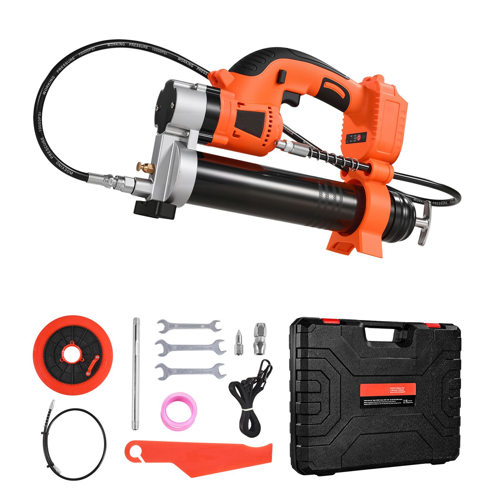 Akku-fettpresse, 8000 Psi, Mit Led Und 90 Cm Schlauch, Kompatibel Mit 18v Makita Akkus, Für Fahrzeuge Und Maschinen (nur Gerät)