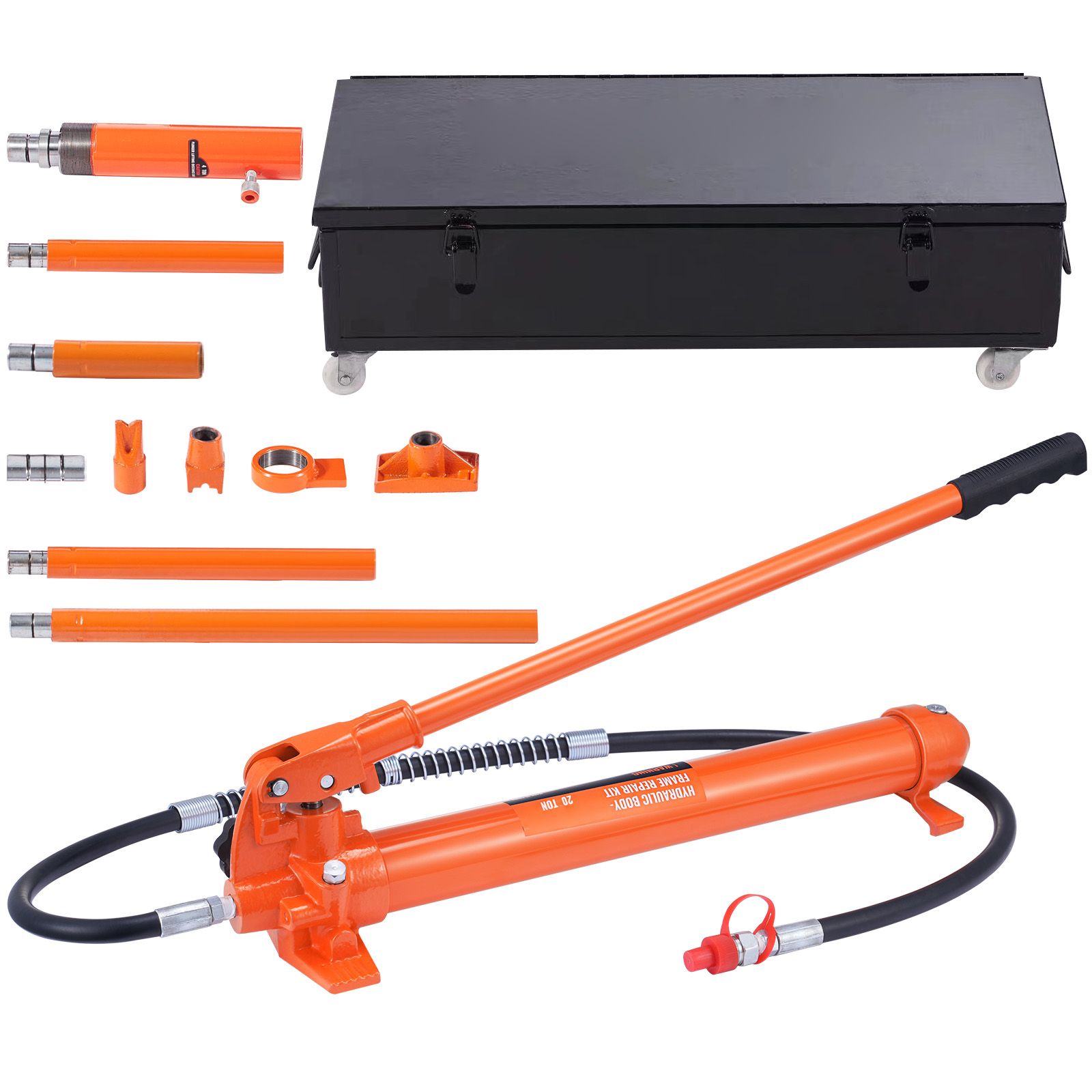 Porta Power 20-tonnen-set, Tragbarer Hydraulikheber Mit 1,4 M Ölschlauch, Werkzeug Zur Reparatur Von Fahrgestellen Mit Aufbewahrungskoffer