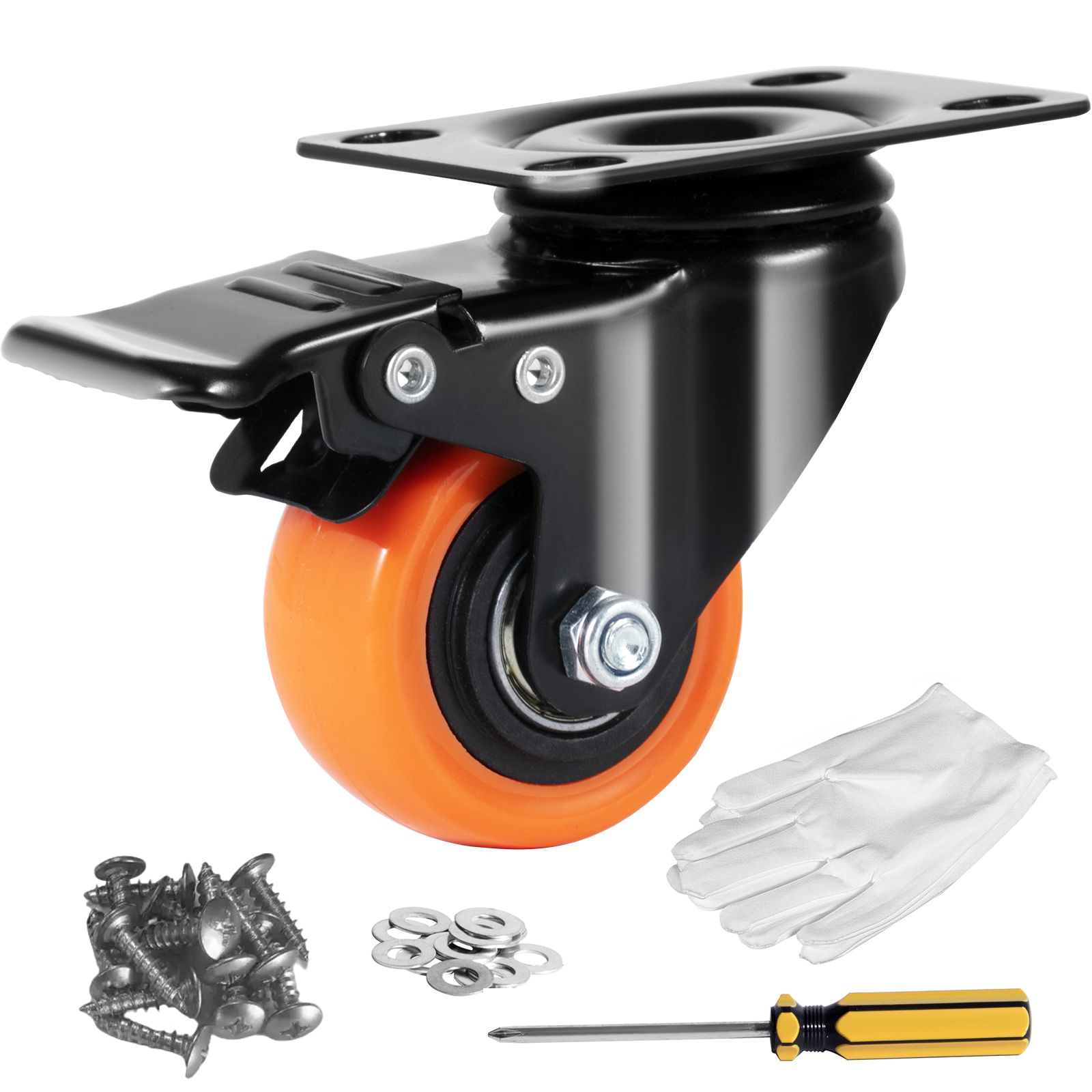 5,1 Cm Lenkrollen Mit Doppelter Sicherheitsverriegelung, Geräuscharmes Pvc, Maximale Traglast 68 Kg Pro Rolle, 4er-set, Abriebfest, Für Transportwagen, Möbel Und Werkbänke.