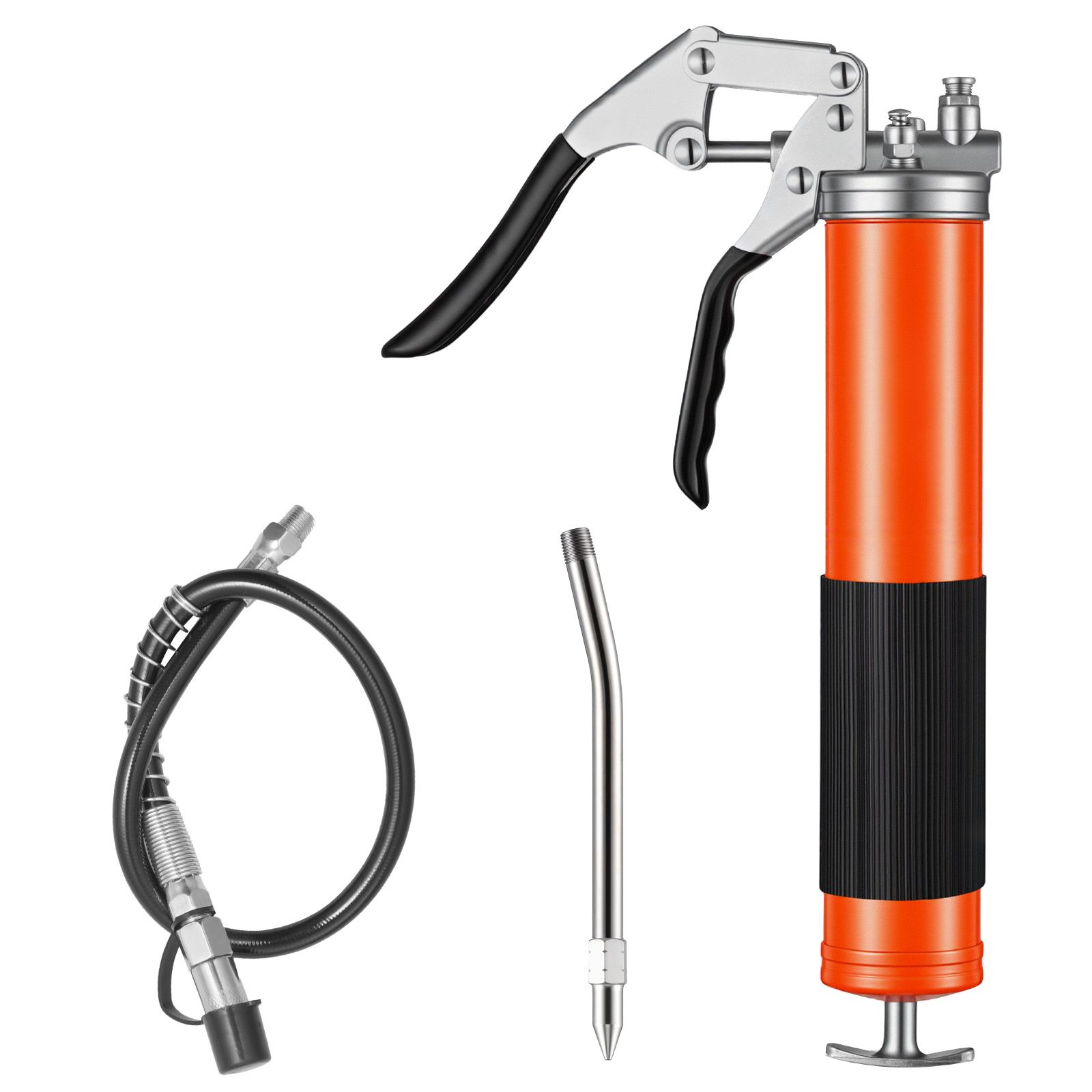 Hochdruck-fettpresse 8000 Psi, Robust, 0,4 L Fassungsvermögen, 46 Cm Schlauch, Starre Verlängerung Und Spitze Düse Für Auto Und Boot.