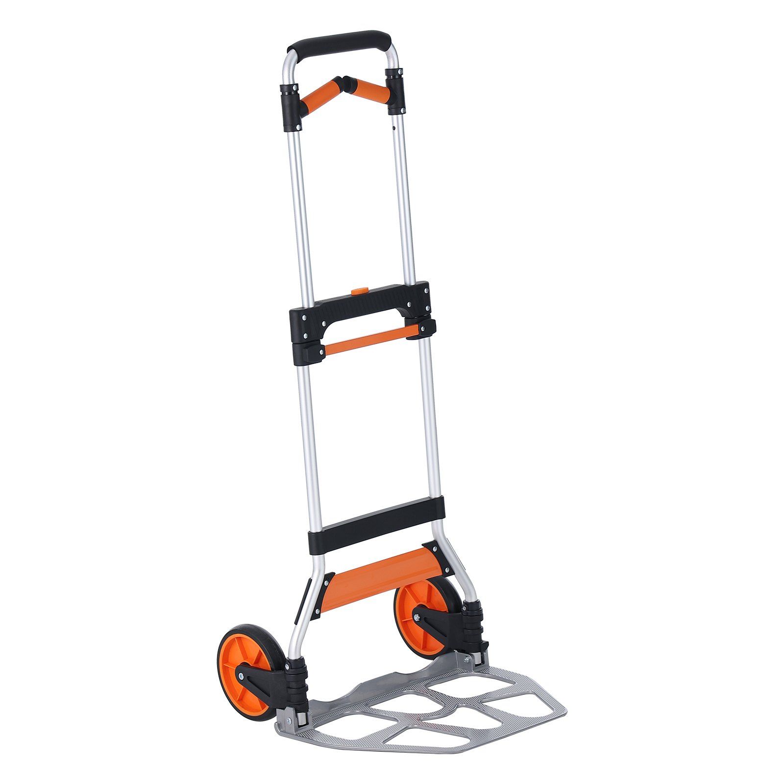 Faltbarer Transportwagen, 140 Kg Tragfähigkeit, Leichtes Aluminium, Umwandelbar In Eine Sackkarre, Teleskopgriff, Pp+tpr-räder, Ideal Für Umzüge Und Lagerarbeiten.