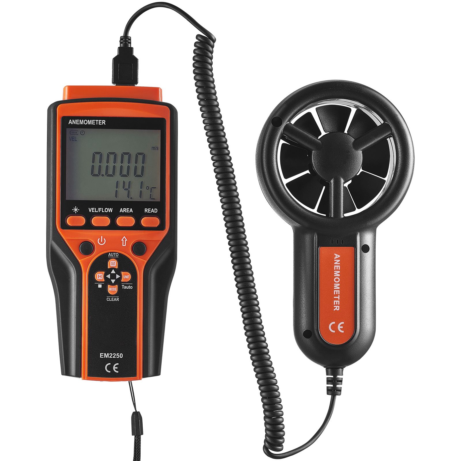 Tragbares Digitales Anemometer Zur Messung Von Windgeschwindigkeit, Temperatur, Luftstrom Und Windchill, Mit Led-hintergrundbeleuchtetem Display, Messbereich 14 Bis 140 °f, Für Segeln, Surfen, Fliegen