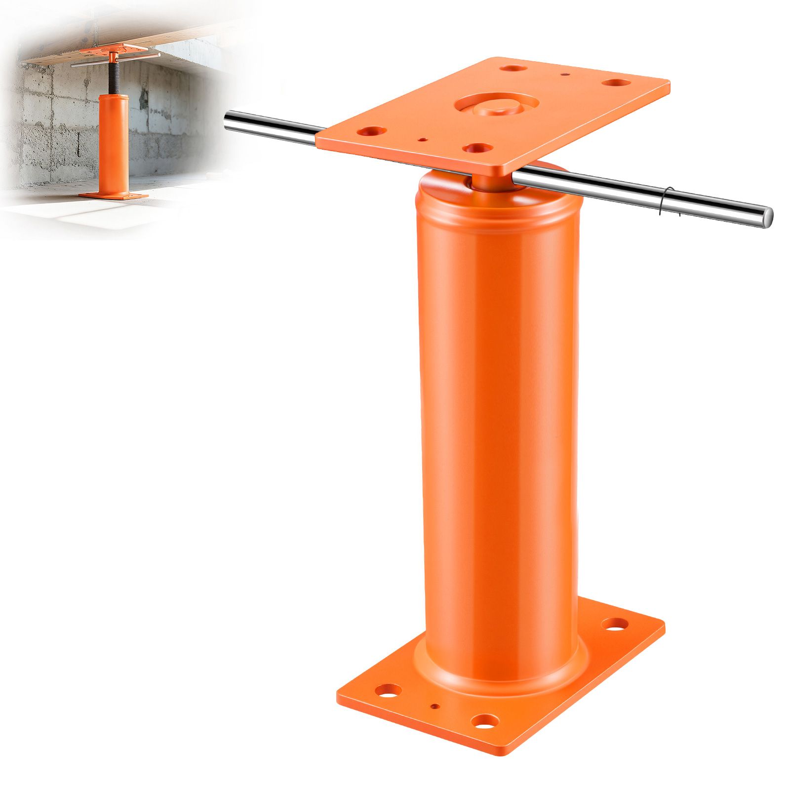 Teleskop-rangierwagenheber, Höhe 30-40 Cm, Tragfähigkeit 4400 Kg, Verstellbarer Stahlstützpfosten Zum Nivellieren, Temporäre Stütze Für Keller.