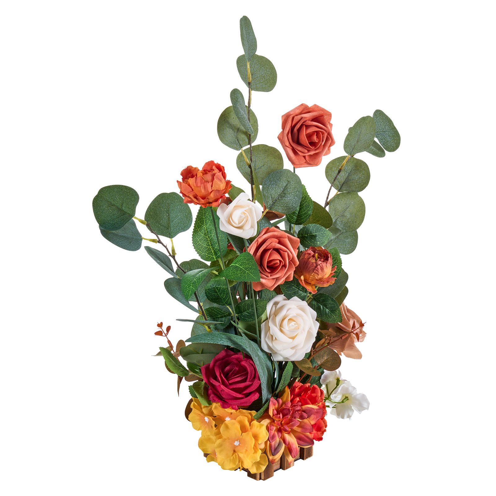Künstliche Blumendekoration, 4 Stück, 45 Cm Lange Stiele, Leuchtend Orange, Ideal Für Zeremonien, Empfänge Und Außendekorationen.