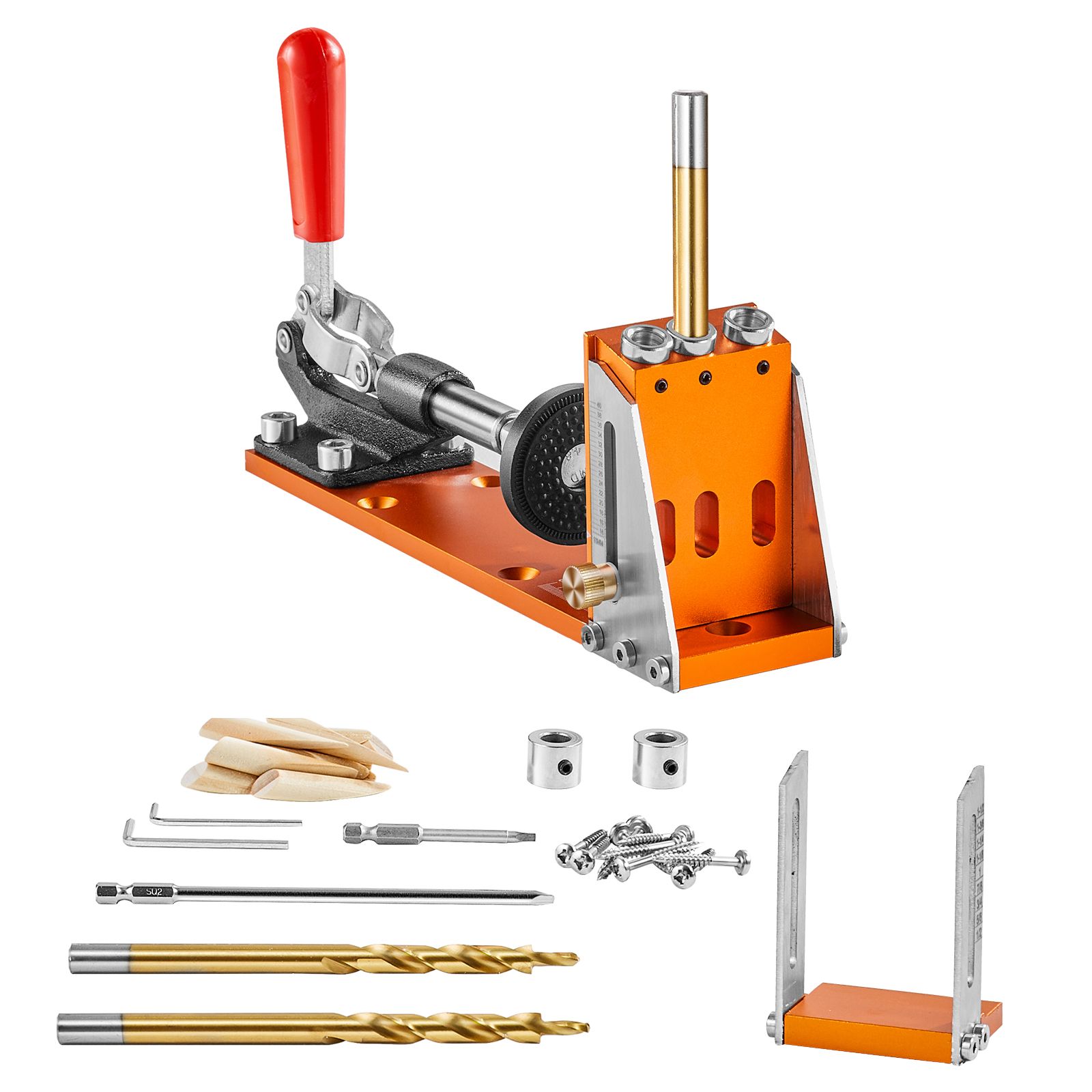 30-teiliges Taschenbohrlehren-set, Verstellbar Und Einfach Zu Bedienen, Mit Stufenbohrern, Schraubenschlüsseln, Anschlagringen Und Vierkantbohrern, Doppelte Skala Für Heimwerker-holzbearbeitungsprojek