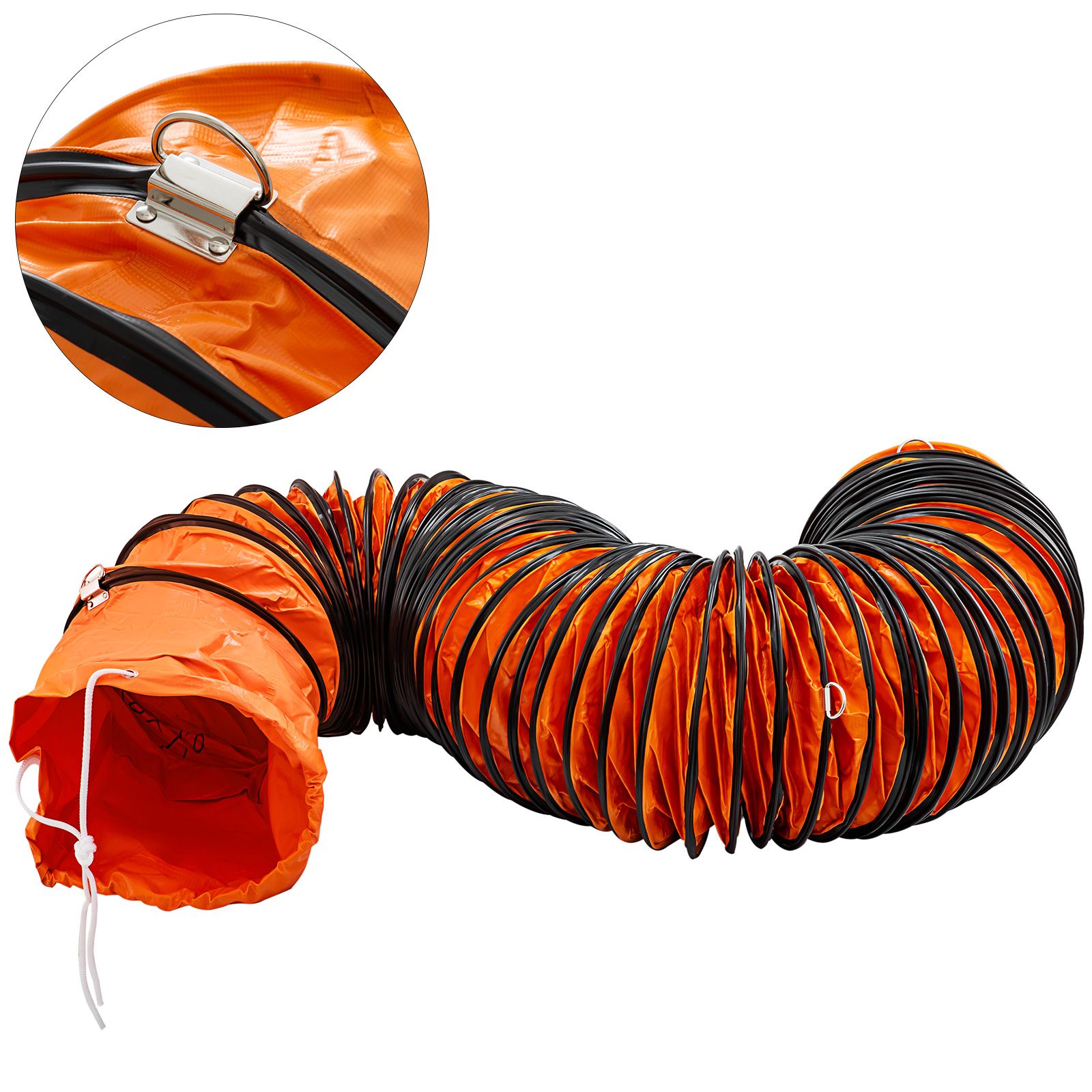 25 Fuß Langer, Flexibler Pvc-schlauch Für 10-zoll-luftabsauger, Für Den Industriellen Einsatz, Robust Und Tragbar.