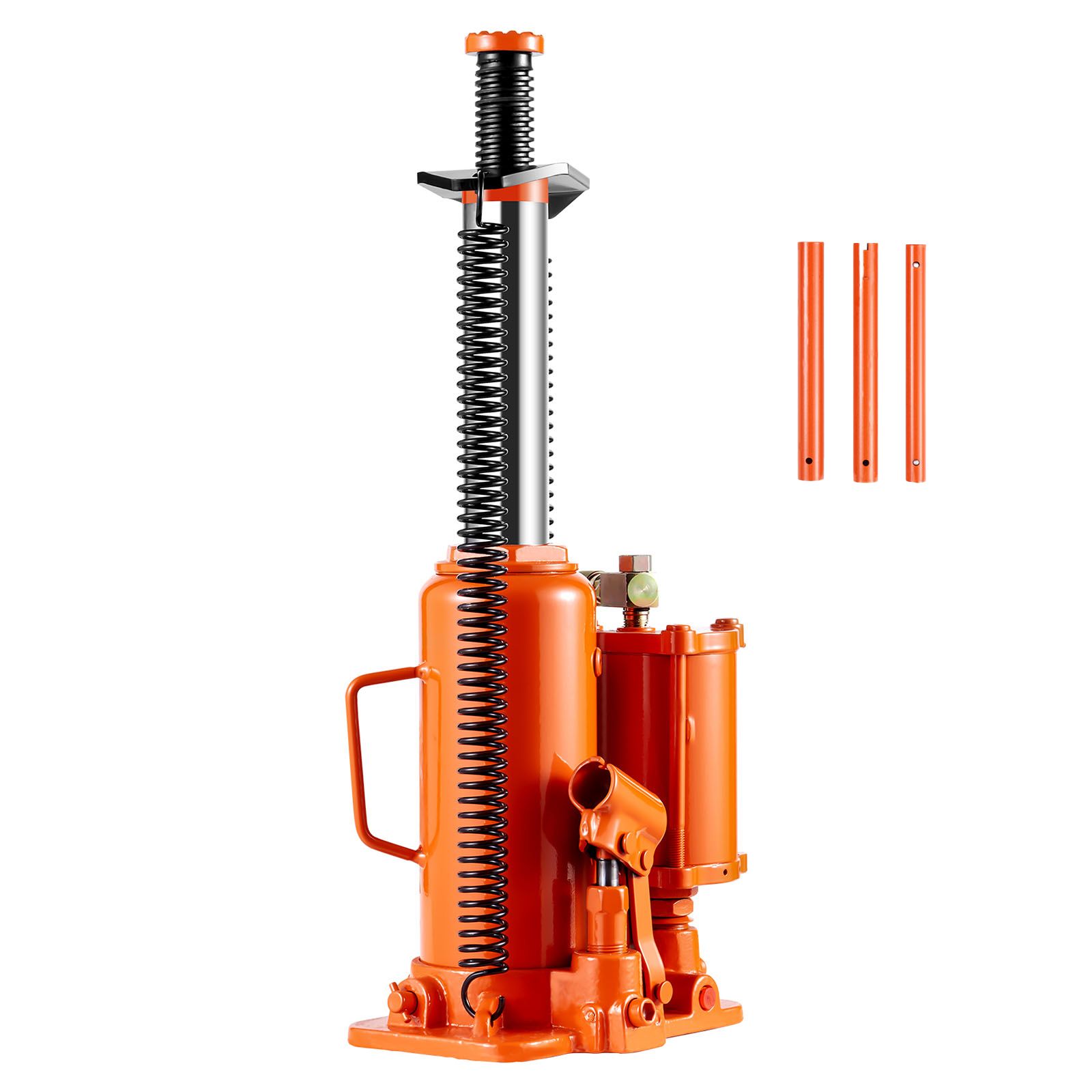 12t Pneumatischer Hydraulikheber, Hubhöhe 265-505mm, Hochleistungsausführung, Mit Handpumpe, Für Suv, Pickup, Lkw Und Pkw - Orange.