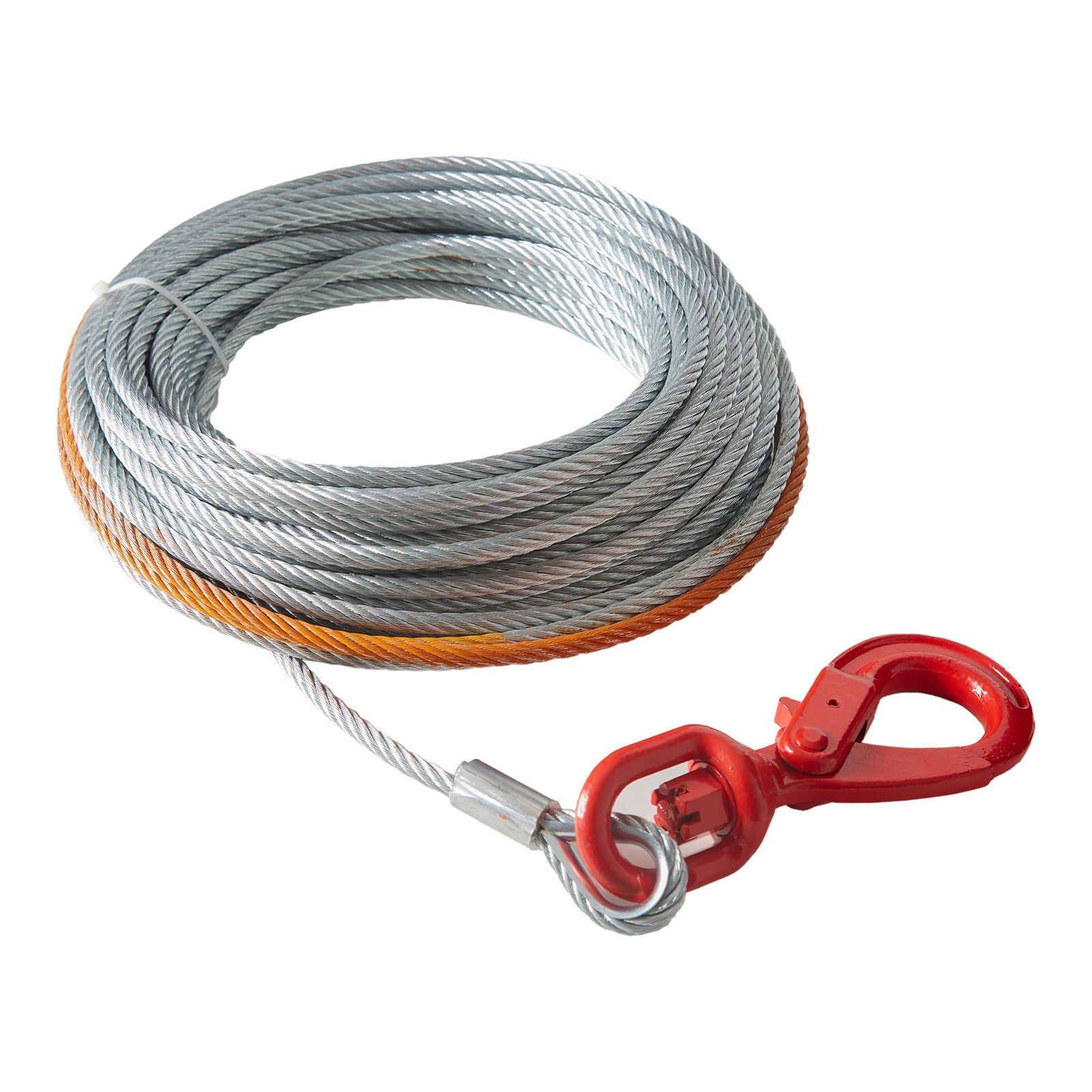 Seilwinde Aus Verzinktem Stahl, Ø 9,5 Mm X 22,86 M, Bruchfestigkeit 6.895 Kg, Mit Drehhaken, Für Den Schwerlasteinsatz Geeignet, Kompatibel Mit Suvs Und Geländewagen.