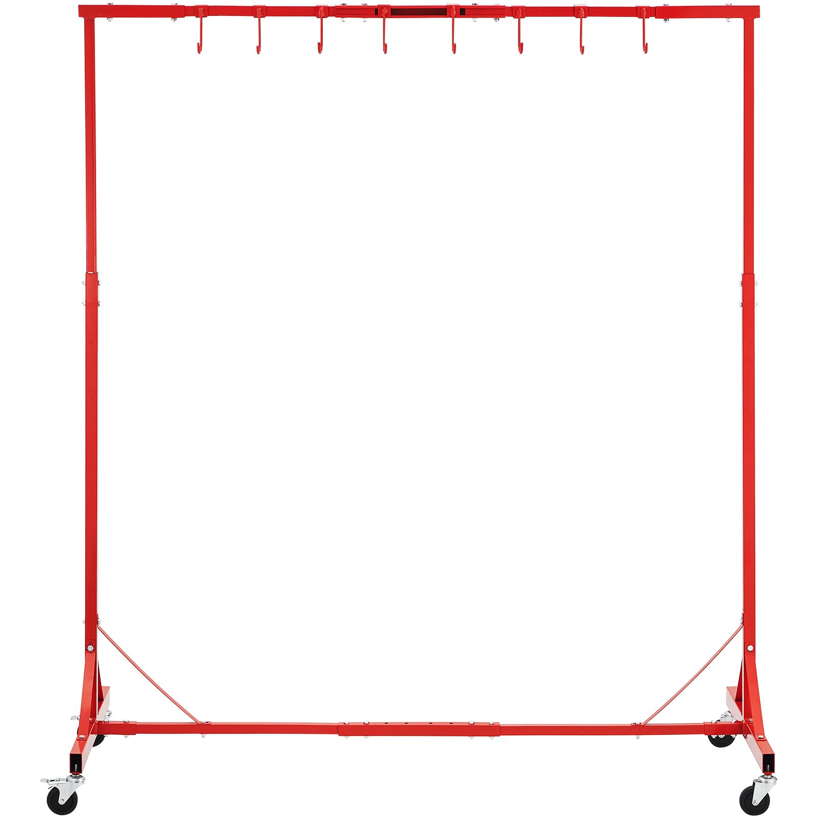 Höhenverstellbarer Farbständer 1,5-2,1 M, Tragkraft 30 Kg, 8 Haken, 4 Lenkrollen, Für Autowerkstätten Und Garagen.
