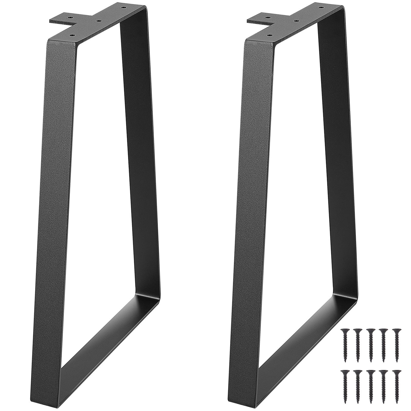 Trapezförmige Tischbeine Aus Stahl, 406,4 Mm, 2er-set, Ersatzteil Für Diy-möbel, Couchtische, Schreibtische, Bänke, Nachttische, Sofas, Maximale Belastung 181,4 Kg, Schnelle Montage, Schwarz.