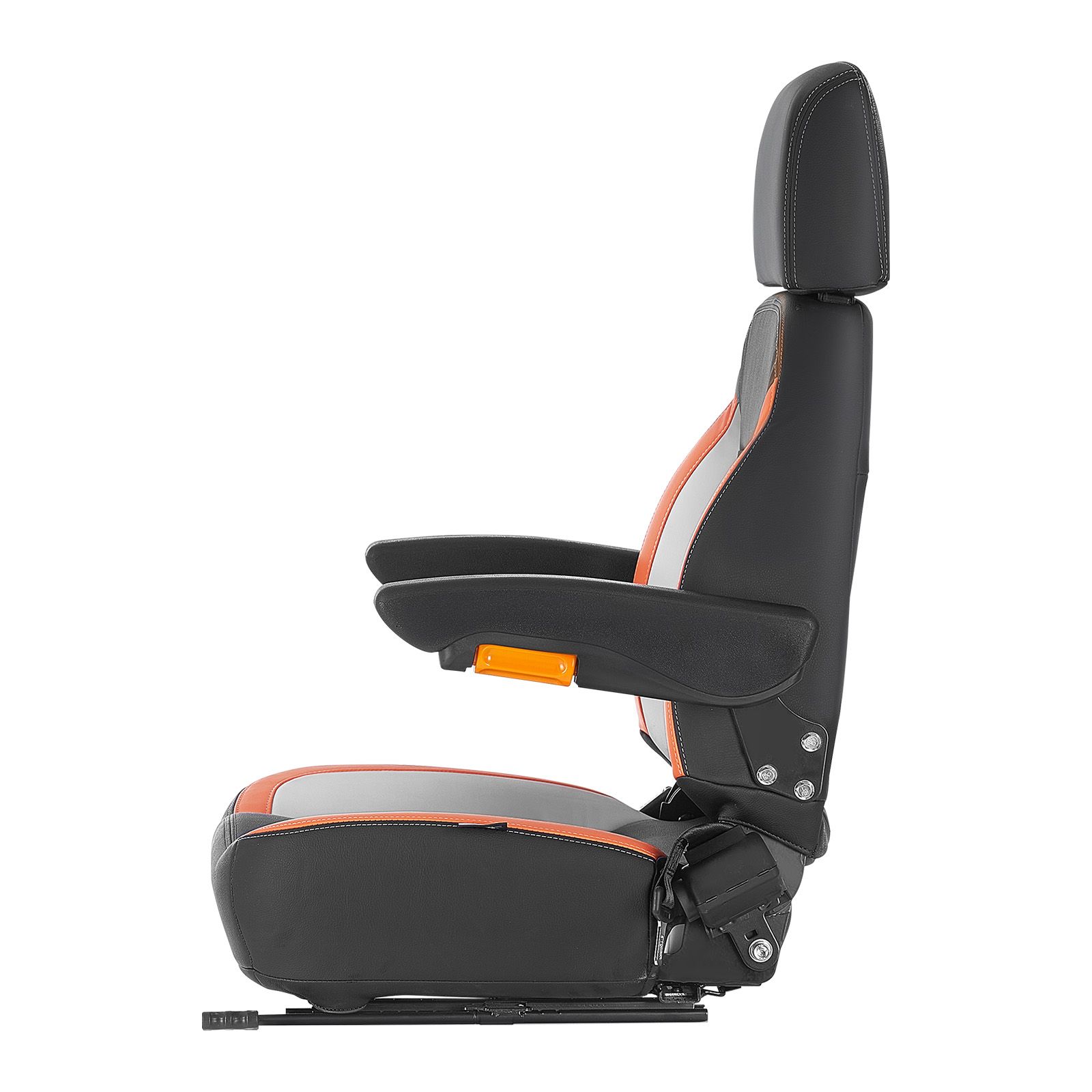 Universeller Gabelstaplersitz Mit Verstellbarer Rückenlehne, Armlehnen, Kopfstütze Und Sicherheitsgurt, Sicherheitsschalter, Ergonomischer Sitz Für Traktoren, Lader Und Bulldozer